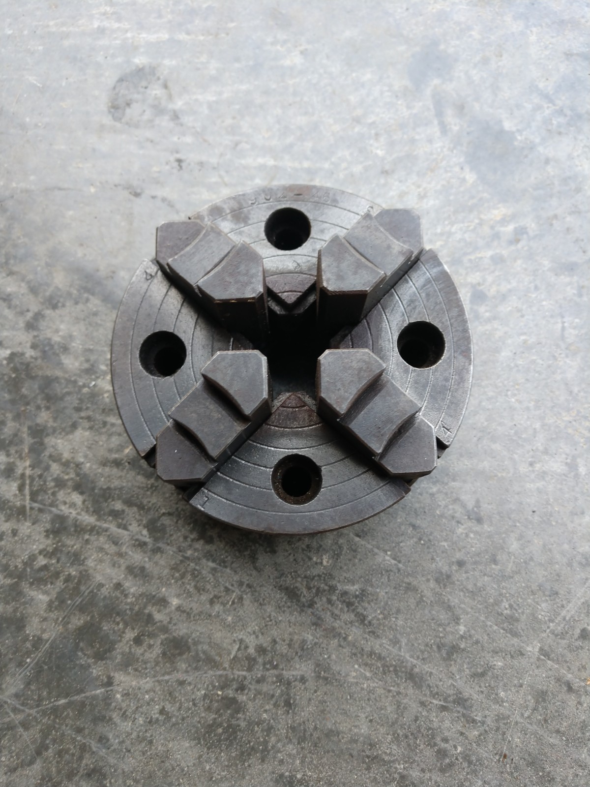 MACHINIST LATHE TOOL 4.5″ 4 Jaw Lathe Chuck PLAIN BACK Atlas South Bend