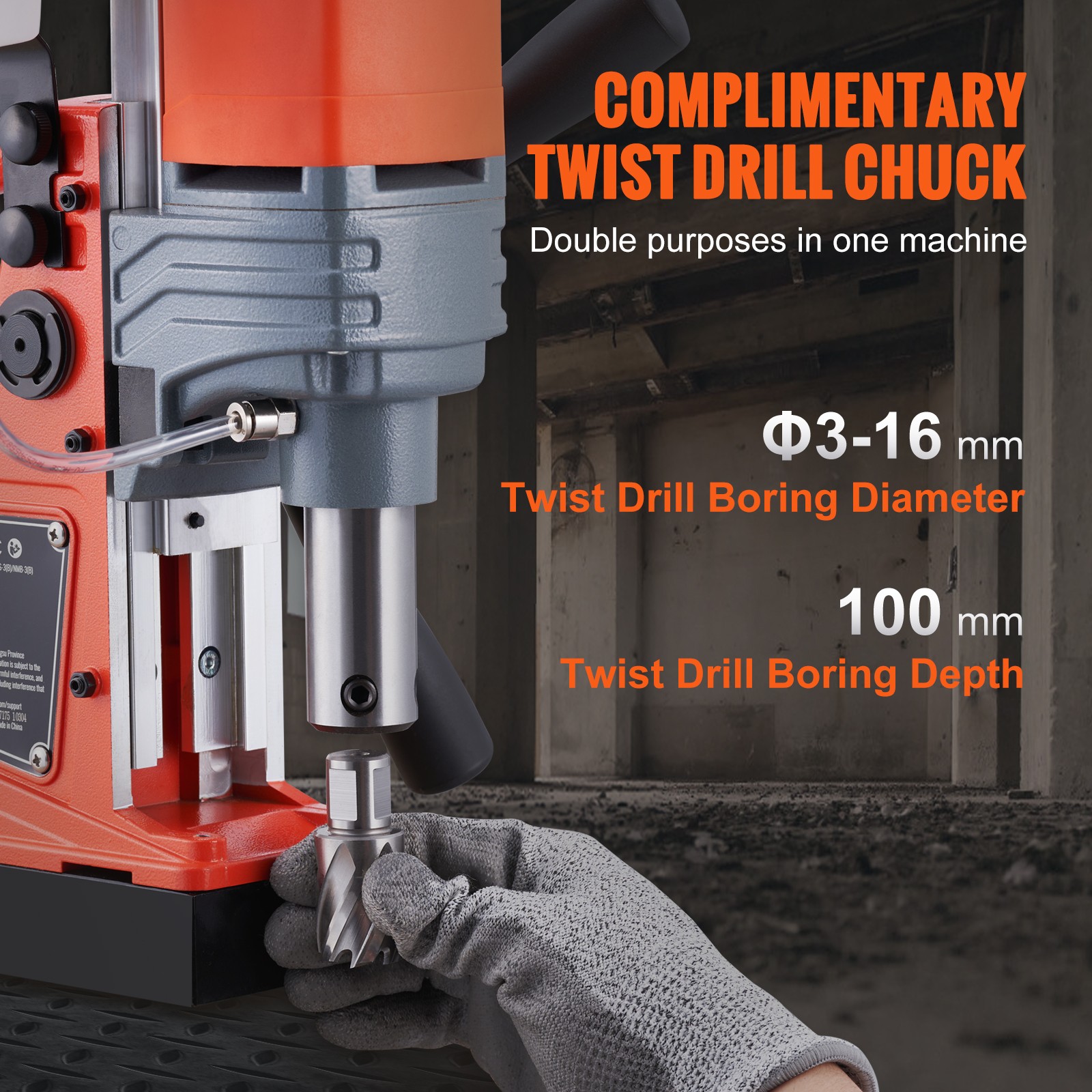 VEVOR Magnetic Drill 1300/1400/1550W 2922lbf/13000N Portable Mag Drill Press