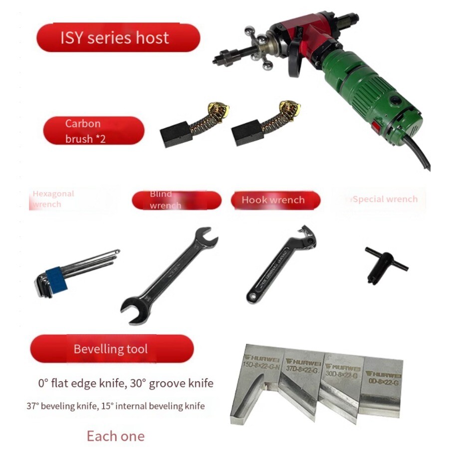 ISY-80 Electric Pipe Tube Beveling Machine Beveller 220V 1400W Φ28-80mm