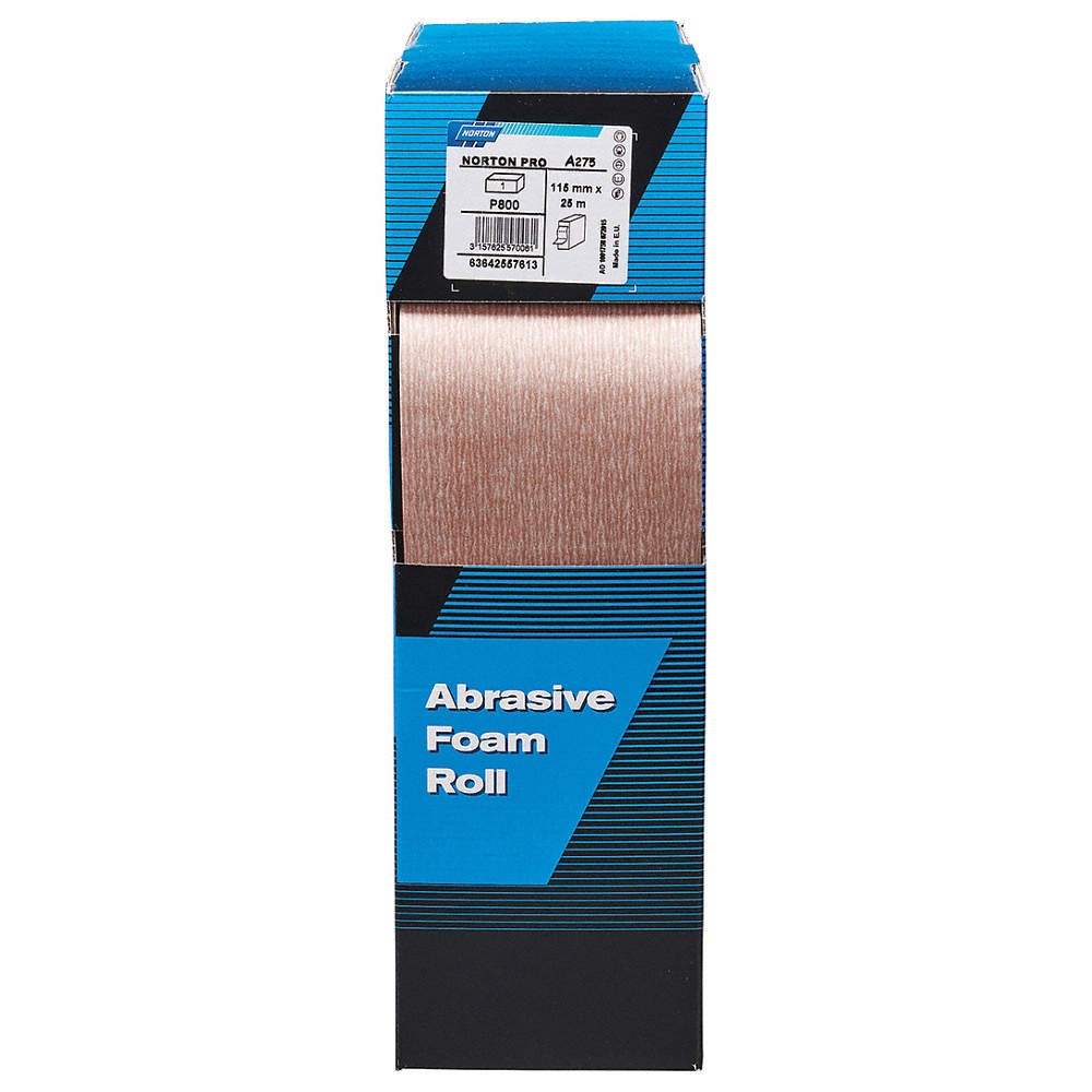 NORTON 66623357613 Sanding Foam Pad Roll, 4 1/2in W, 82ft L 12Z230