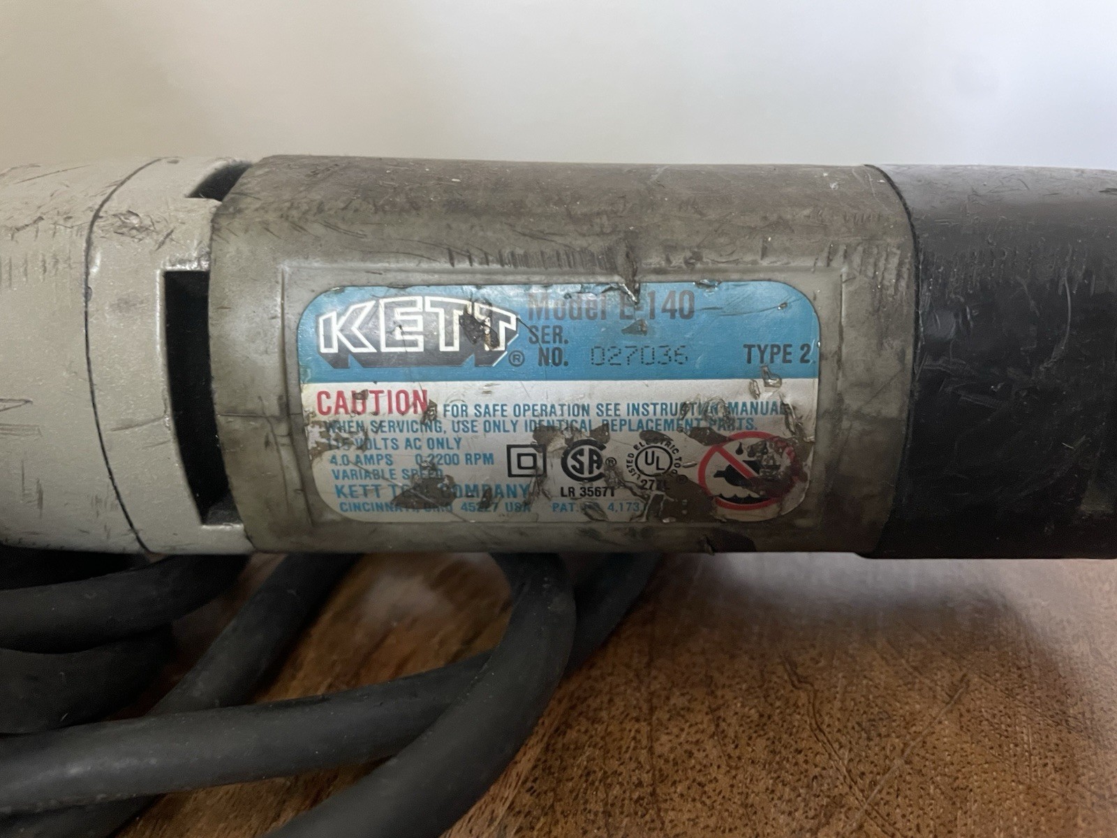 Kett Tool E-140 115 Volt Metal Electric Shear Cutter Blue/Gray