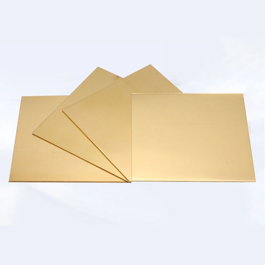 Brass Square Sheet Metal Sheets Plates Multiple Sizes 0.5 To 6mm Thick
