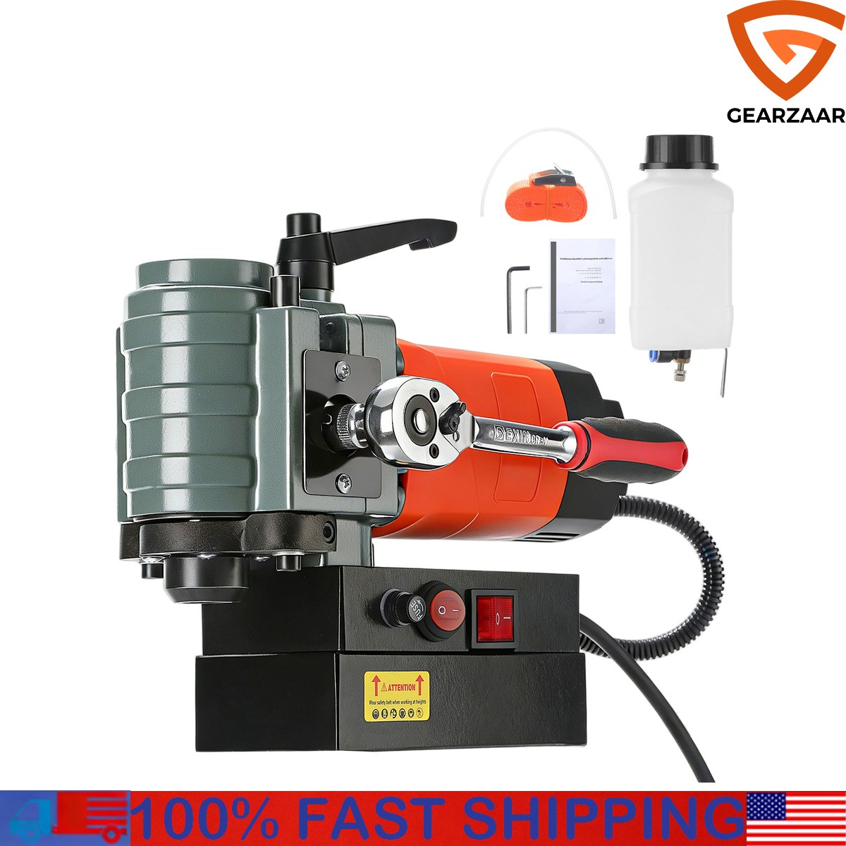 1300W Low Profile Mag Drill Light Weight Portable Magnetic Drill Press US