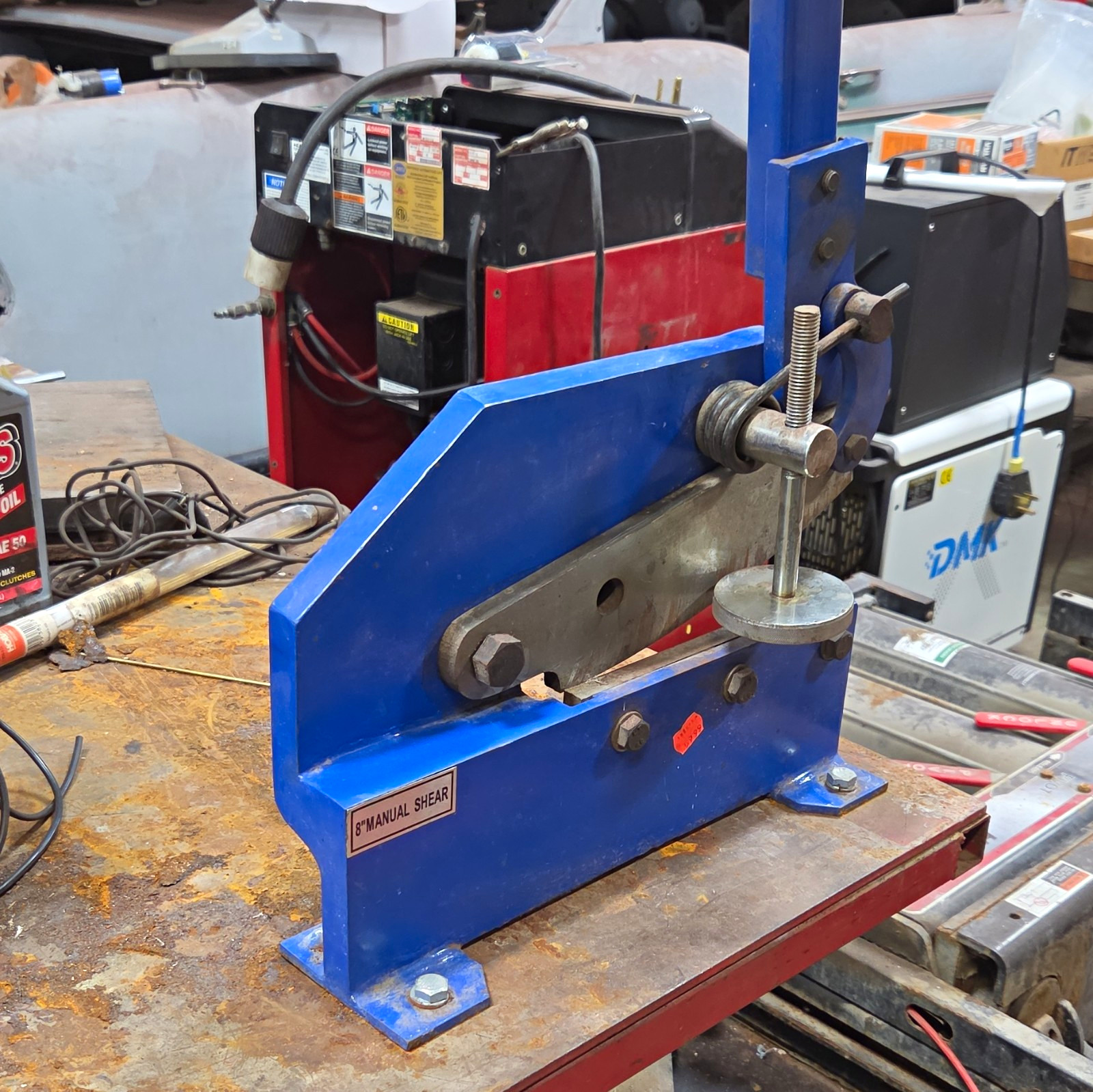 Manual Bench-Mount Sheet Metal Shear Cutter, 8 in Cutting Length, 8″ Shear