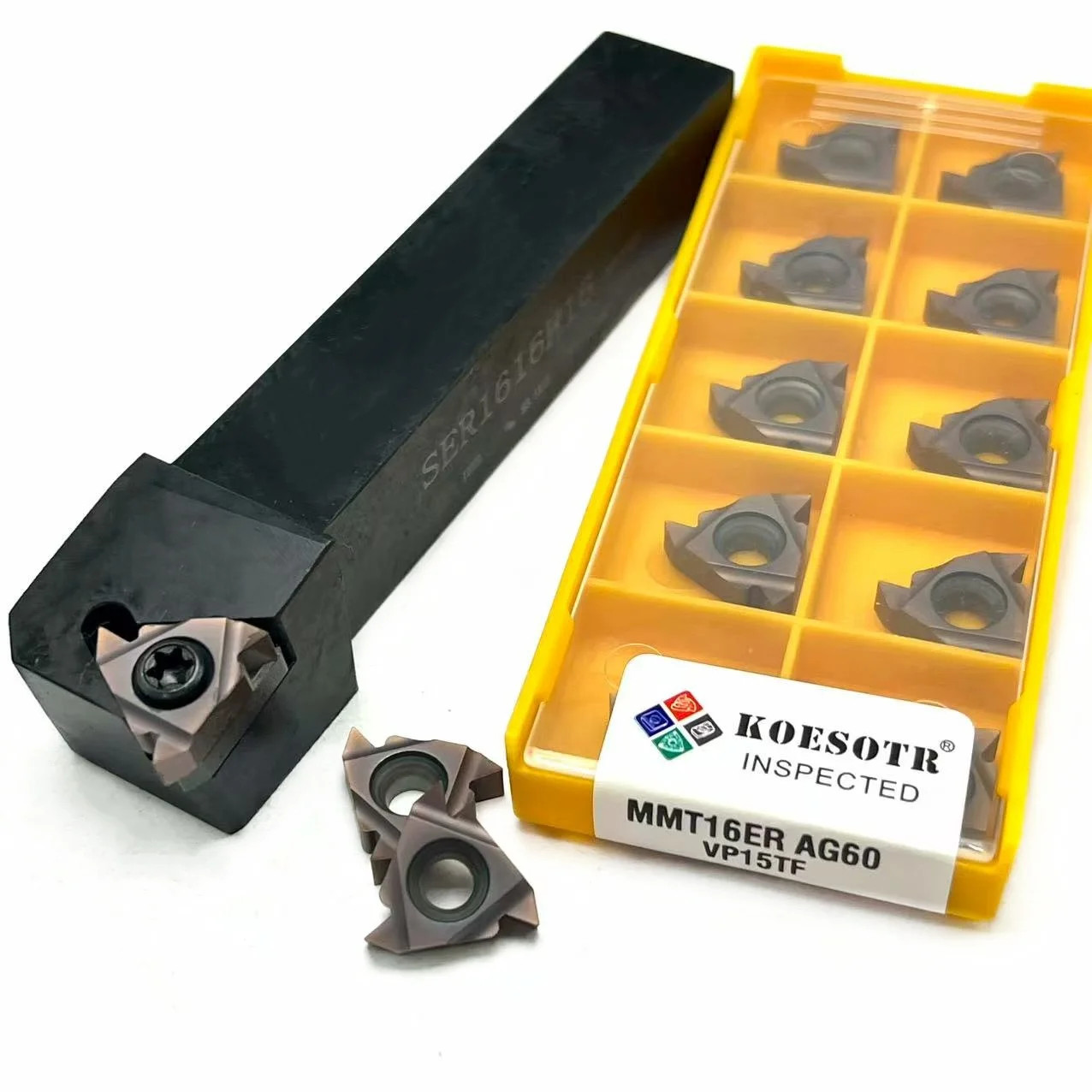 Thread Turning Tool Holder SER2525M16 SEL2020K16 10PCS Carbide Insert MMT16ER