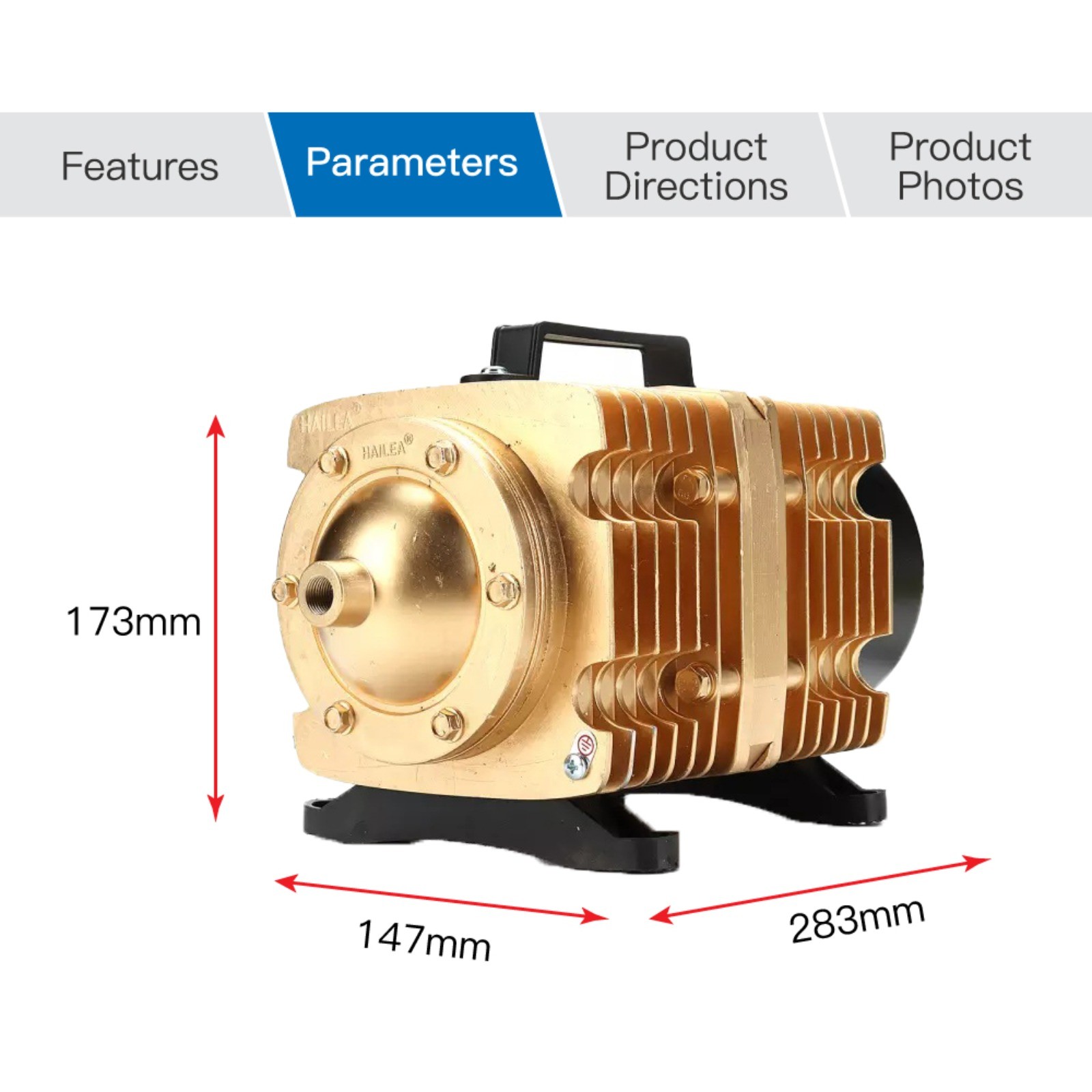 160W 220V/50HZ ACO-009E Air Compressor for CO2 Laser Engraving Cutting Machine