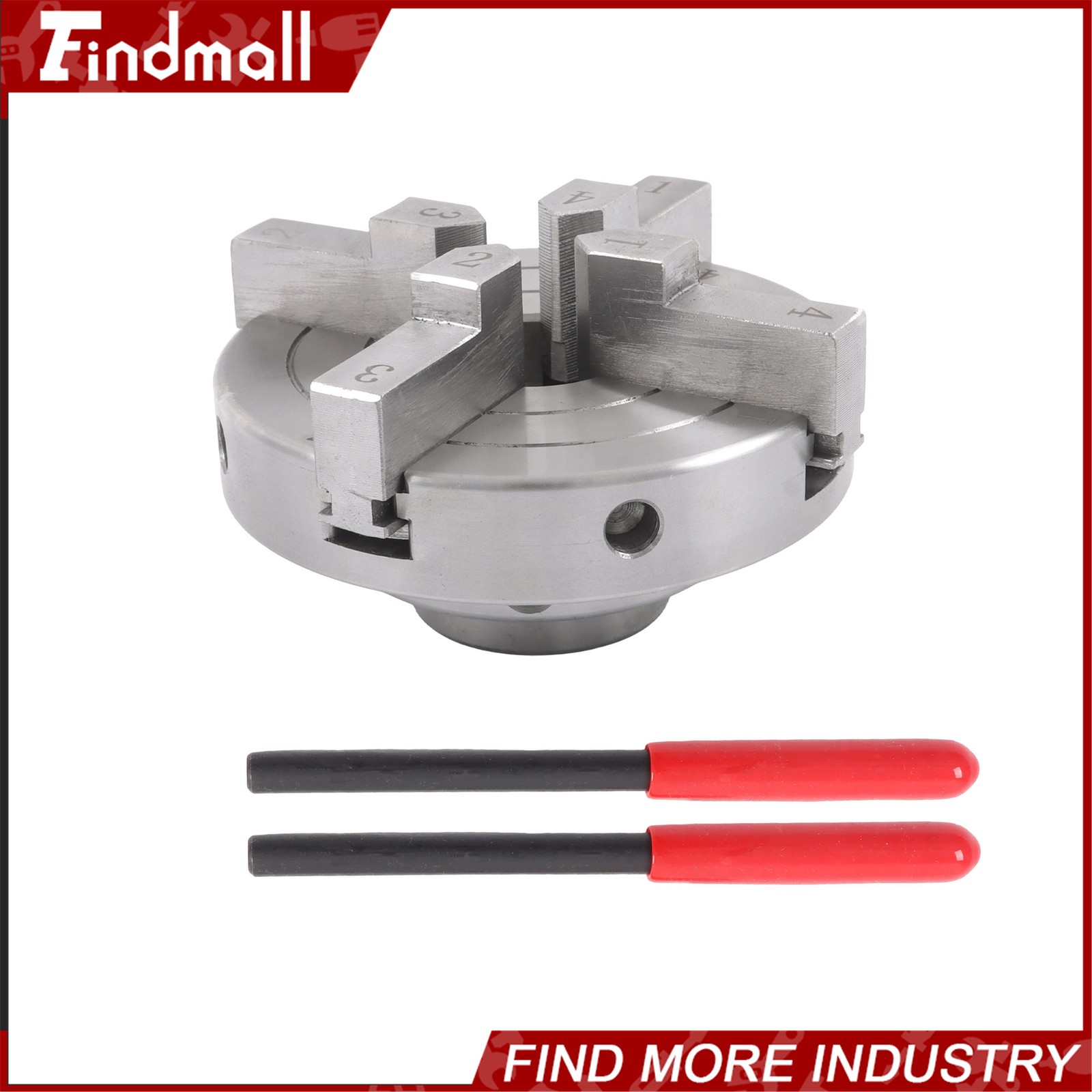 Findmall 4 Inch 4 Jaw Lathe Chuck Set 1×8 TPI Self Centering Chuck