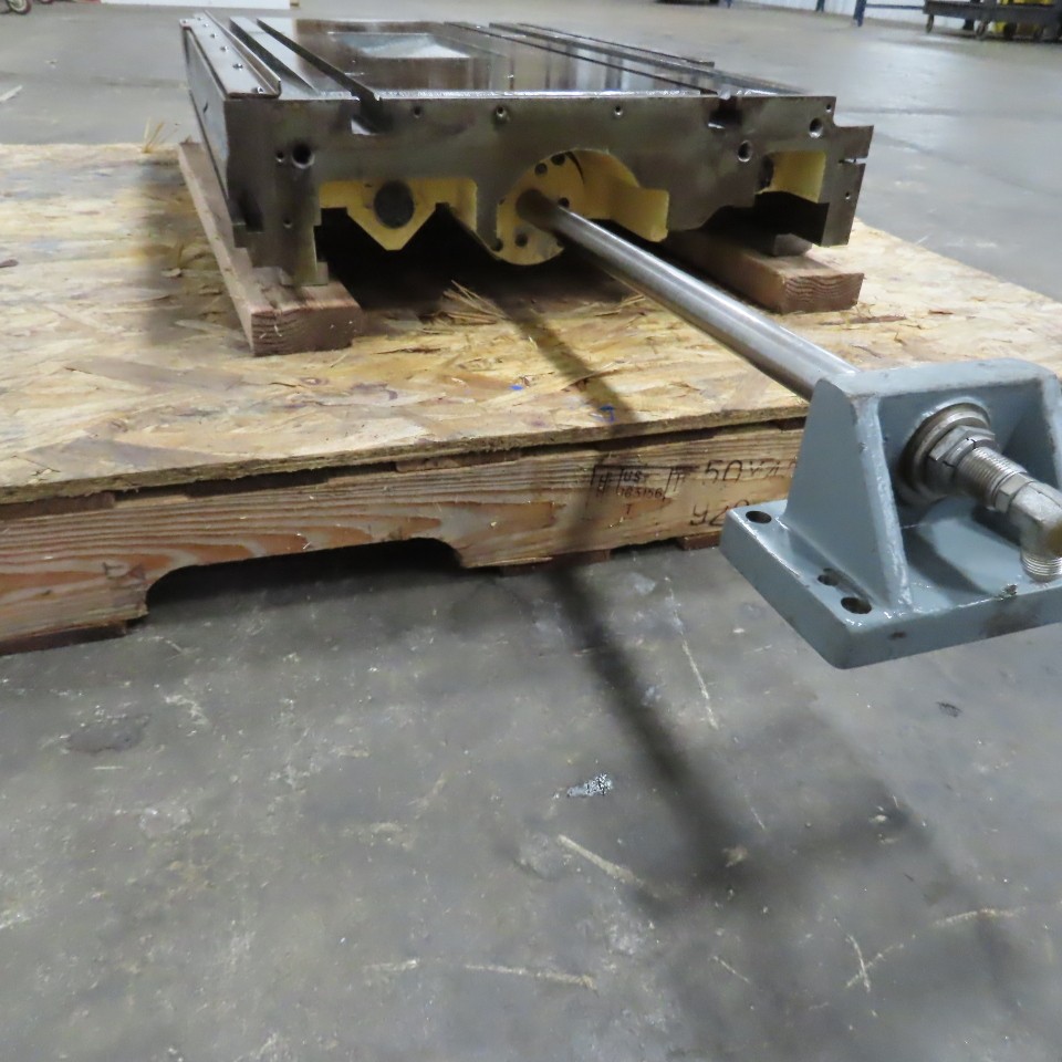 37″ L x 22-1/2″ W Hydraulic Cylinder Operated Linear Sliding Table 17″ Stroke