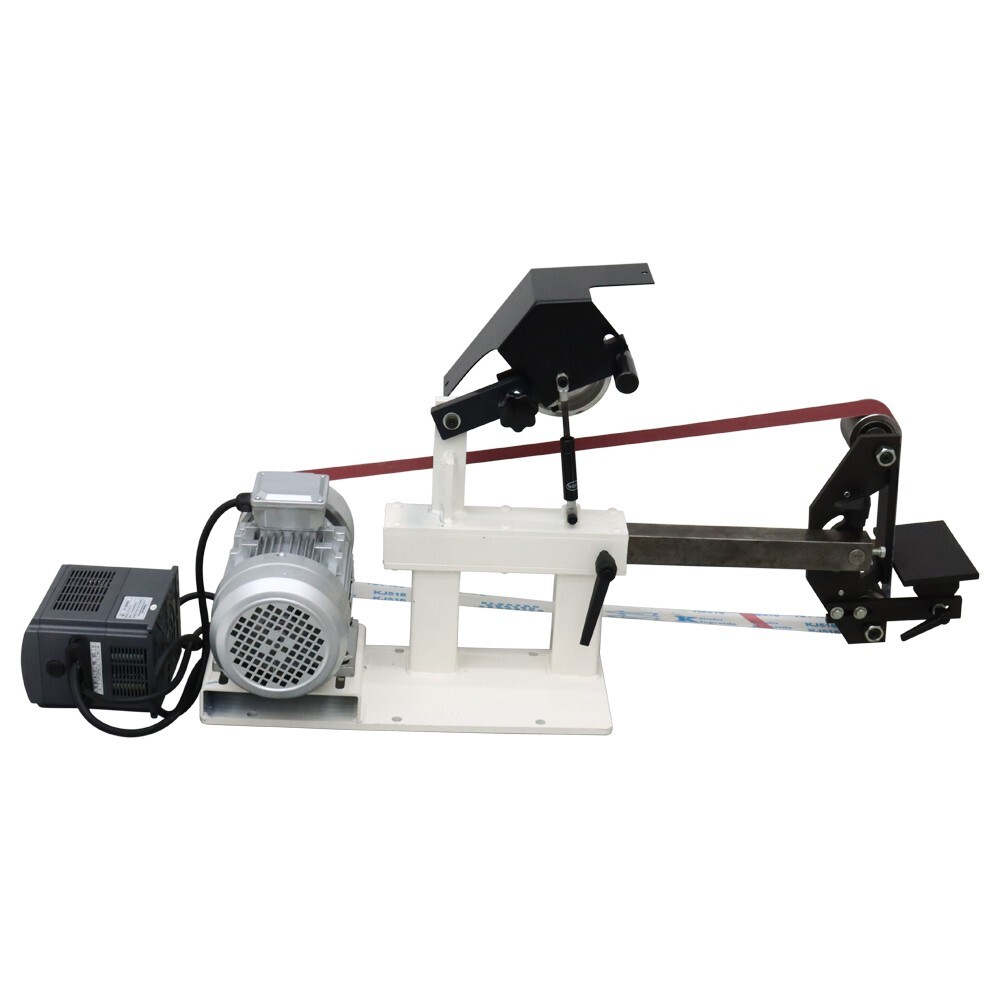 72″-82″ Sand-Belt Grinder with 3 Grinding Wheel for Arc/Flat/Concave Grinding