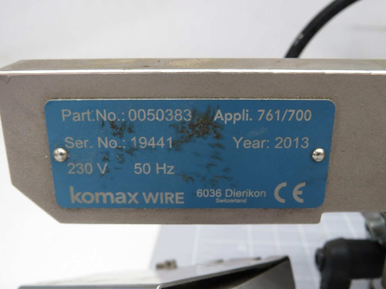 KOMAX SUMITOMO 0050383 APPLI 761/700 230 V 50 HZ T183682