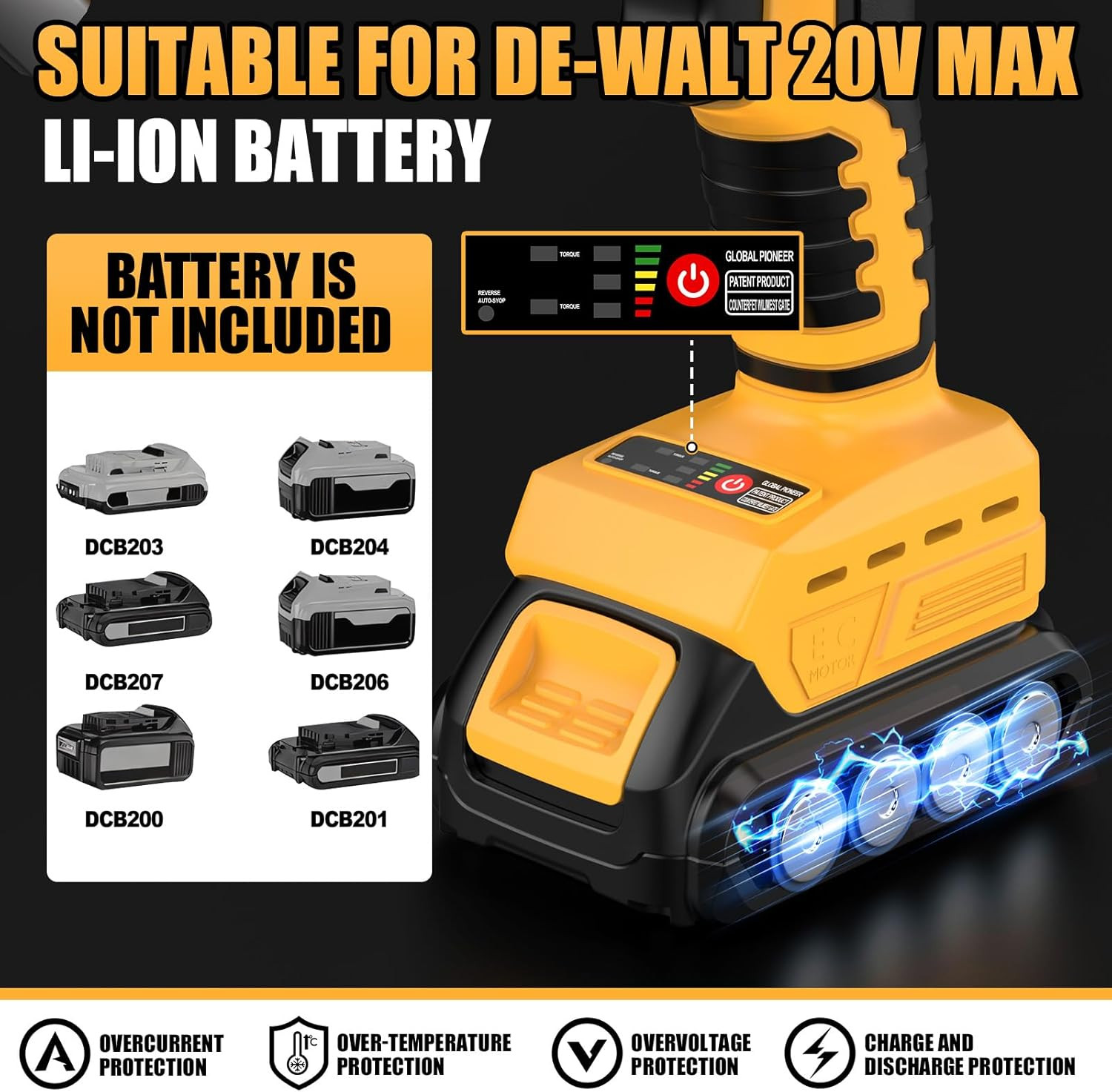 Cordless Sheet Metal Cutter Brushless for De-Walt 20V Max Battery(Tool Only), Me