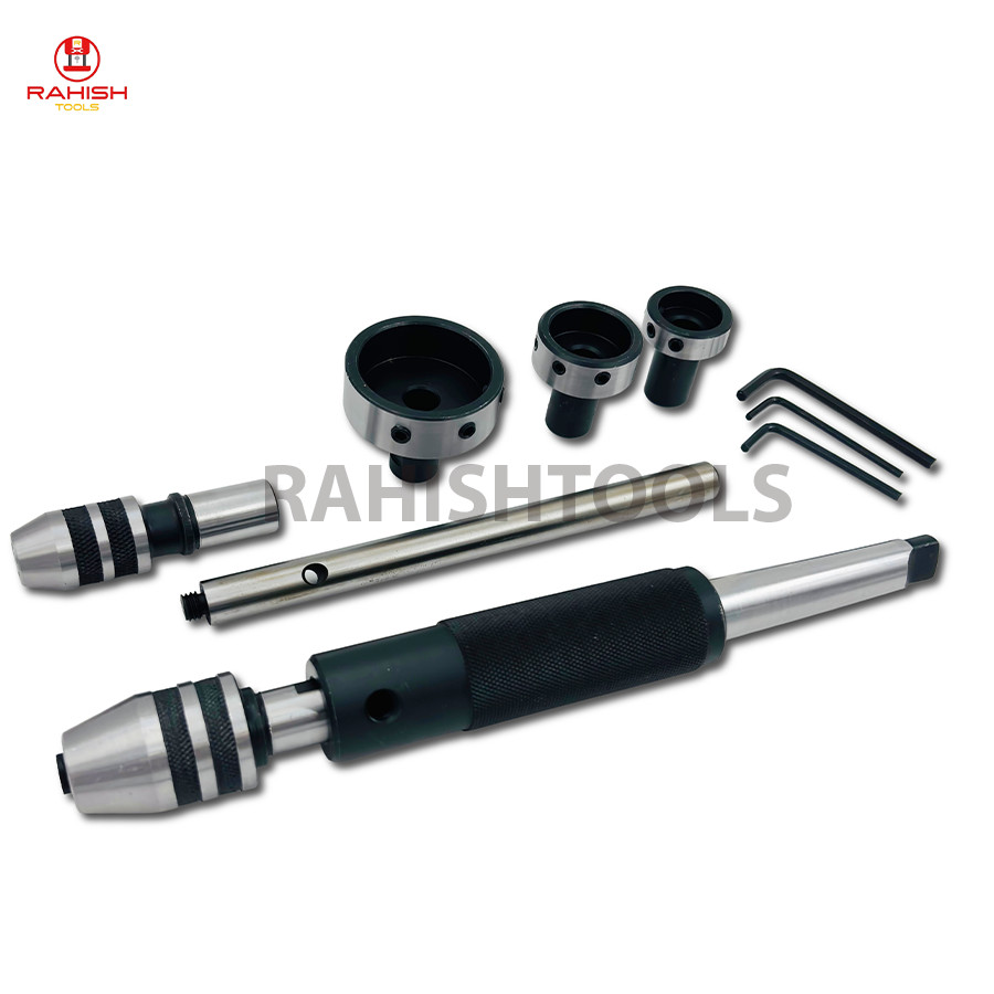 Lathe Tailstock Tap And Die Holder Set MT2 Shank Threading Tapping Kit 8 Pcs USA