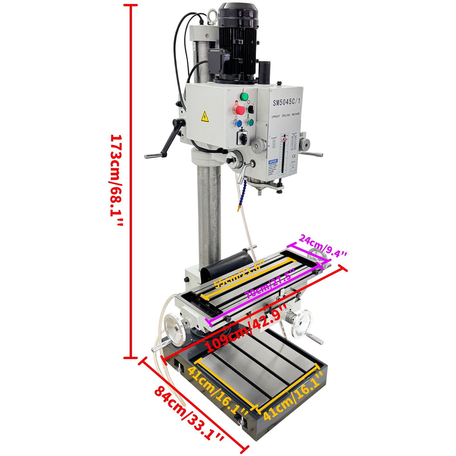 Gear Head Vertical Drill Press Drilling Tapping Machine Automatic Feed 220V 3PH