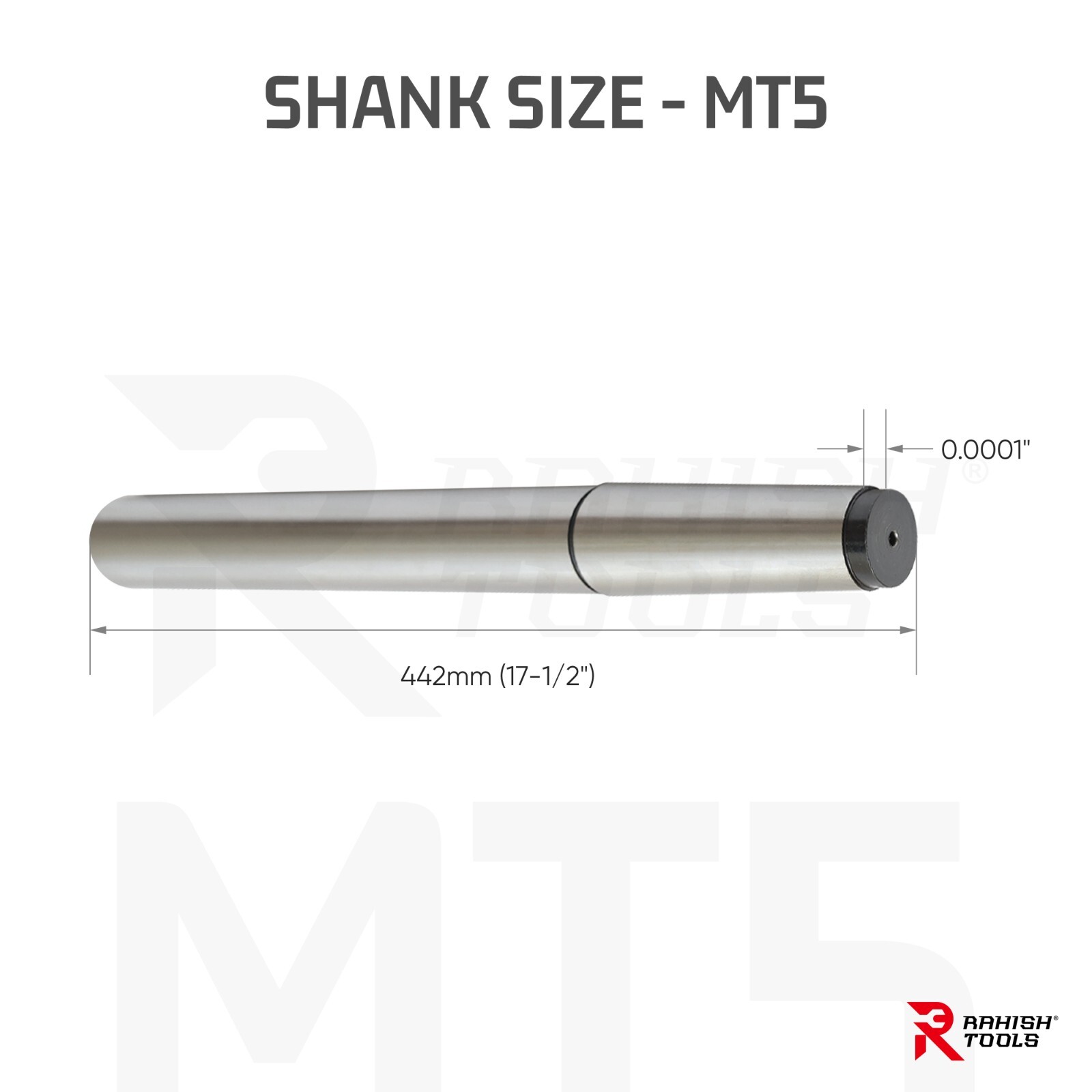 MT5 Lathe Alignment Test Bar Alloy Steel Over All Length 17-1/2″Inch 5MT TOOLS