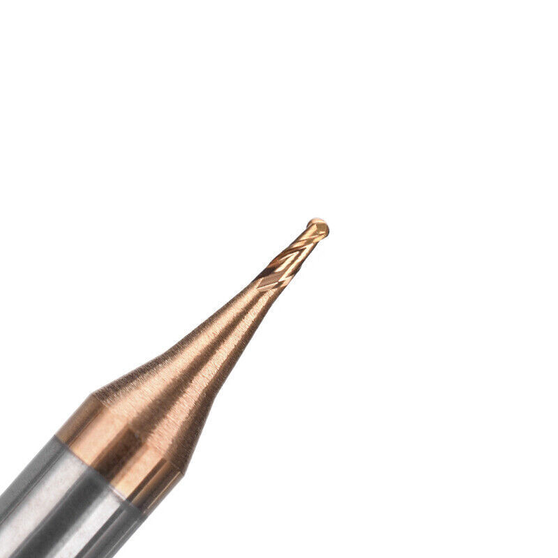 Solid Carbide Ball Nose Micro End Mill TiCN Coating 2 Flutes 0.1mm – 0.45mm