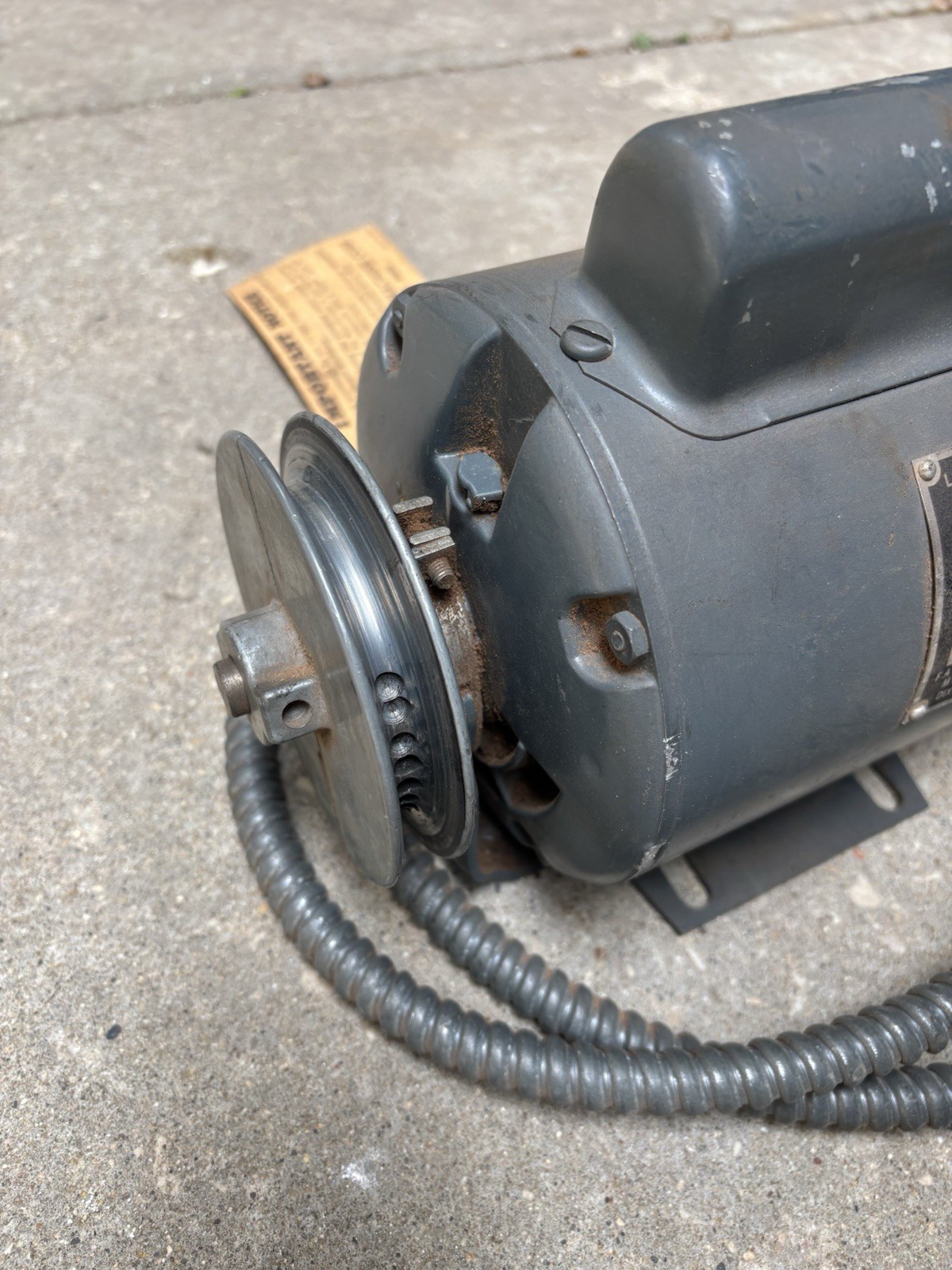 Landis Motor GE A-C Motor 5KC37JG 150F HP 1/2 RPM 3450