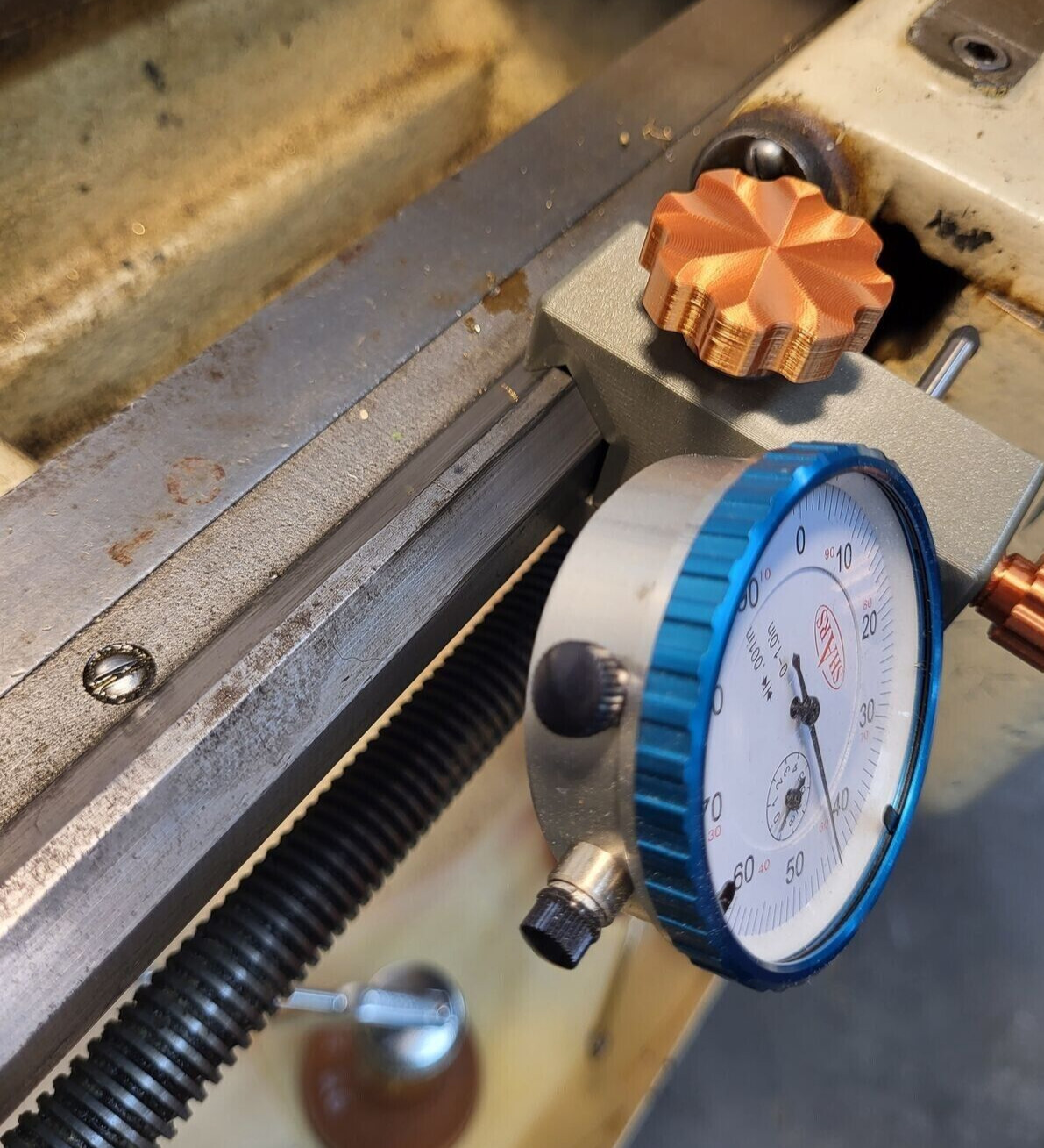 Clausing 100 MK3 12 in. lathe carriage Dial Indicator Holder!(3d Print)