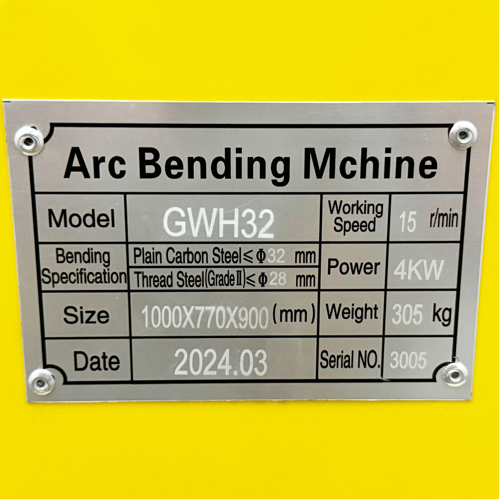 Automatic Rebar Circle Bending Machine 220V 3-Phase GWH32 Reinforced Bar Bender