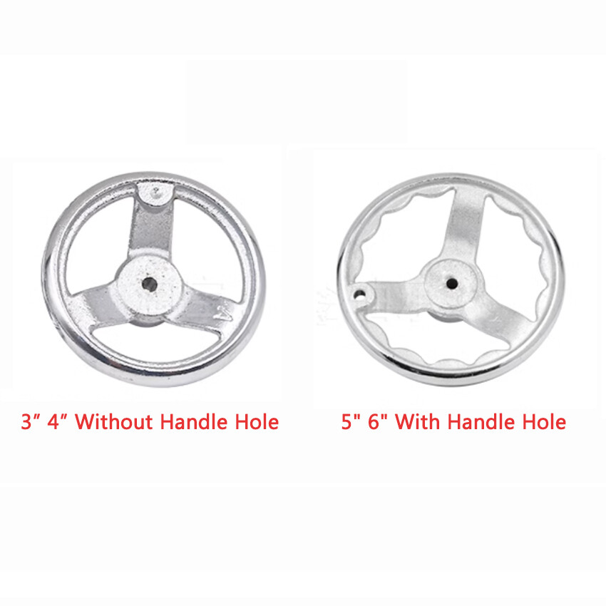 3″ 4″ 5″ 6″ Round Iron Hand Wheel Chrome Plated Handwheel For CNC Machine Tools