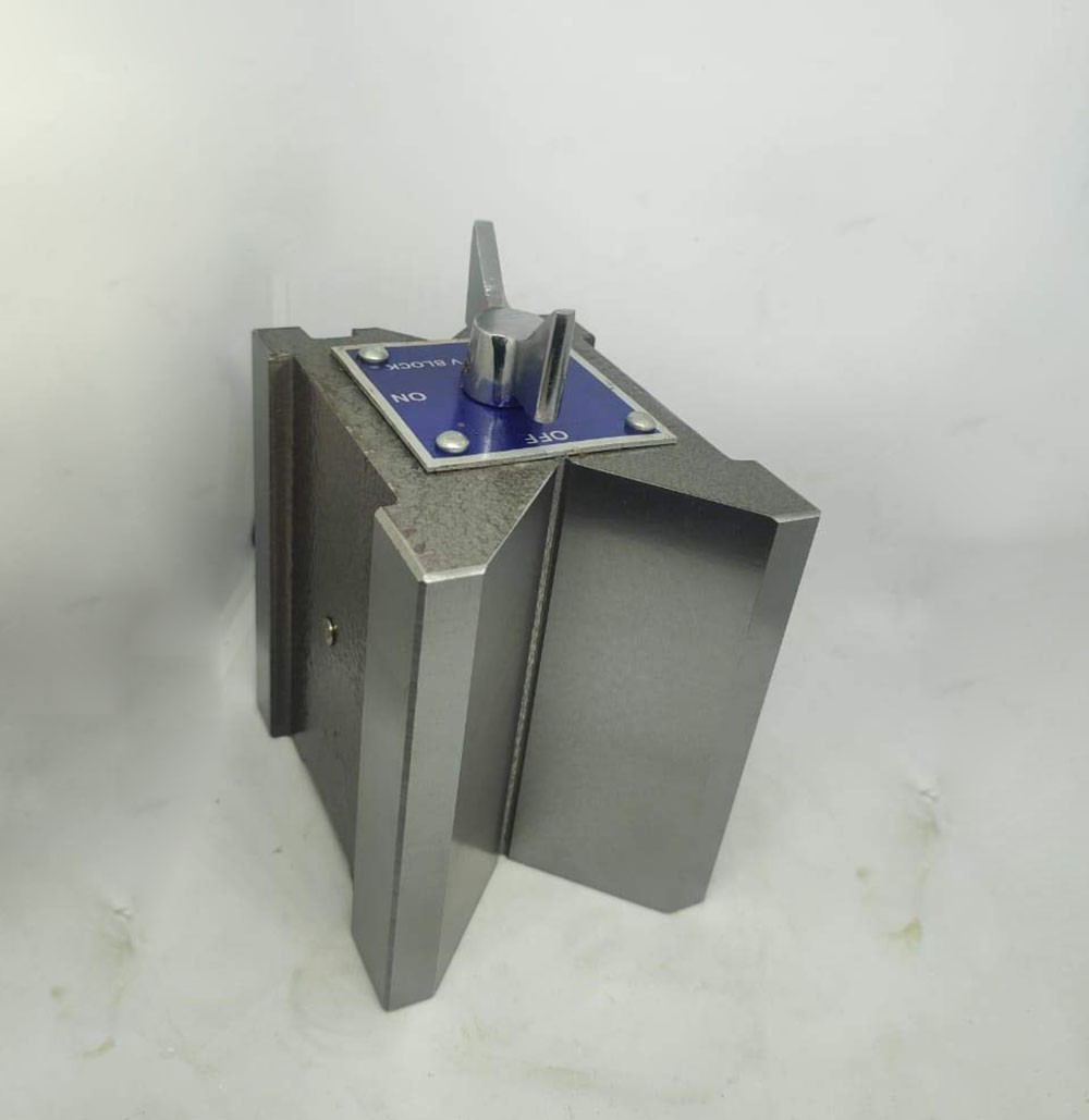 HIGH POWER MAGNETIC V BLOCK ALL SIDES HARDENED GROUND 4″ 100X95X75MM
