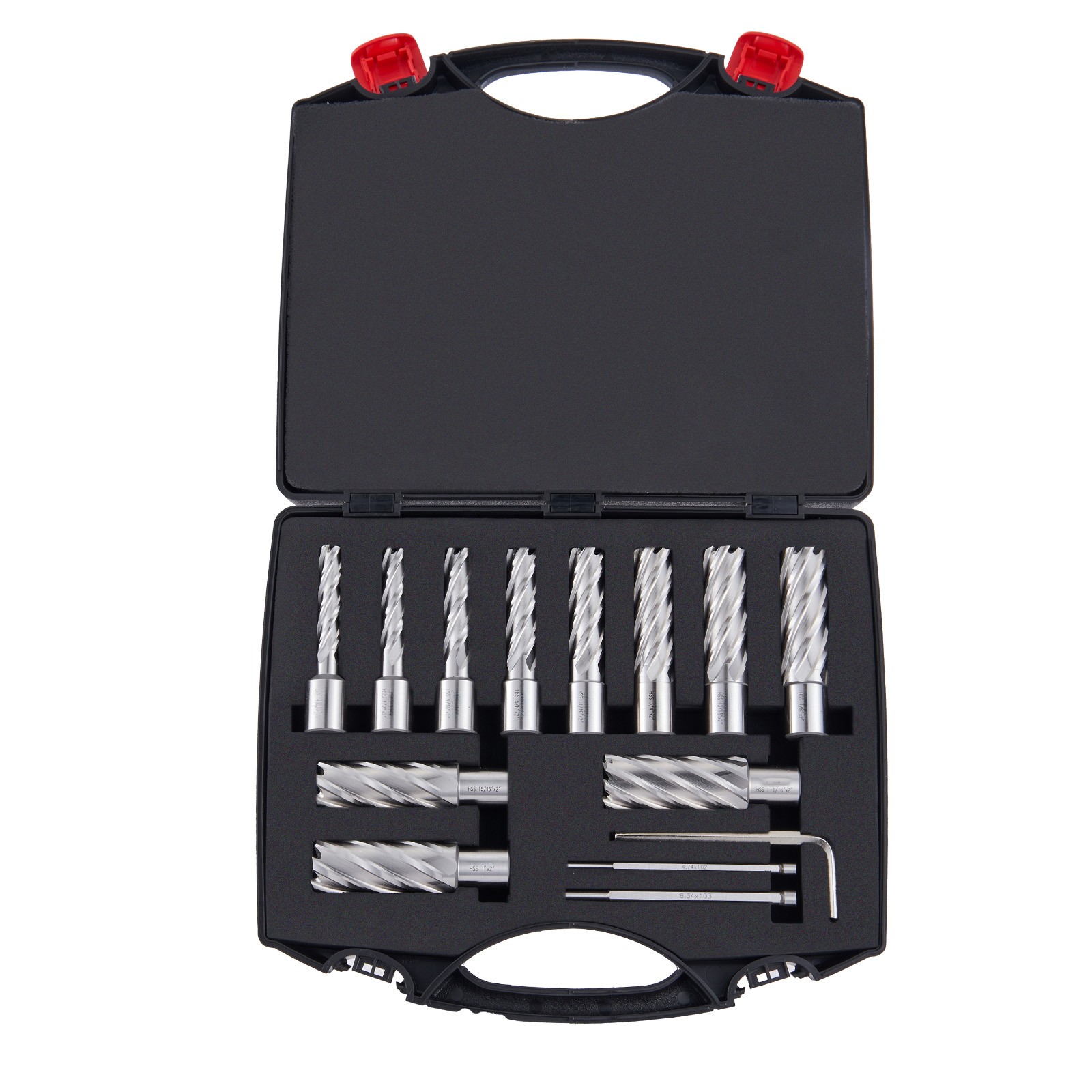 Uimoso Annular Cutter Set HSS Magnetic Drill Bits 13 PCS Weldon Shank 2″ Depth