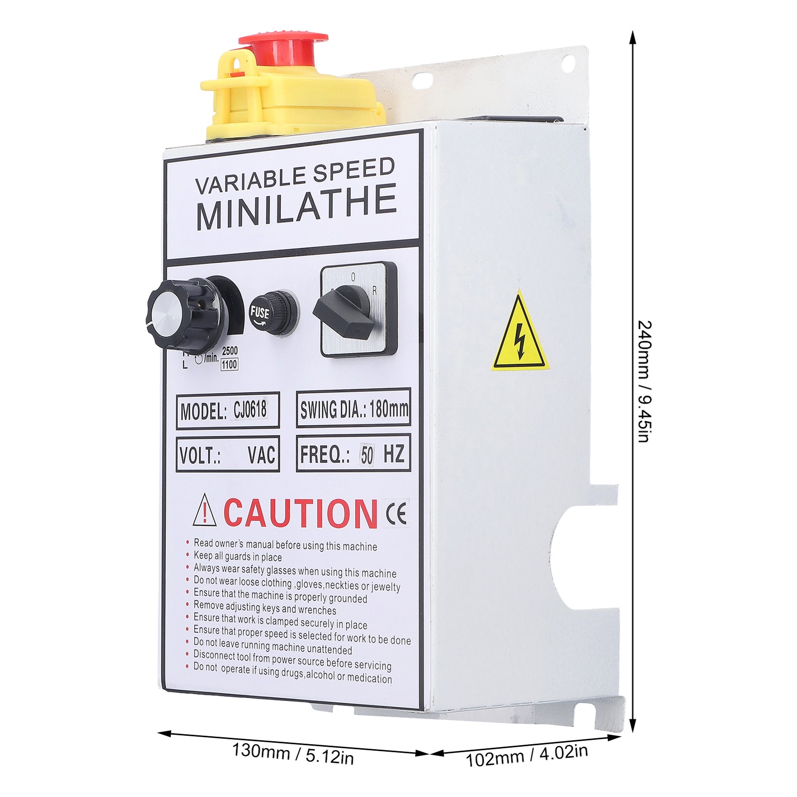 Lathe Control Box Efficient Speed Controller For Working With Lathe Tool AC 220V