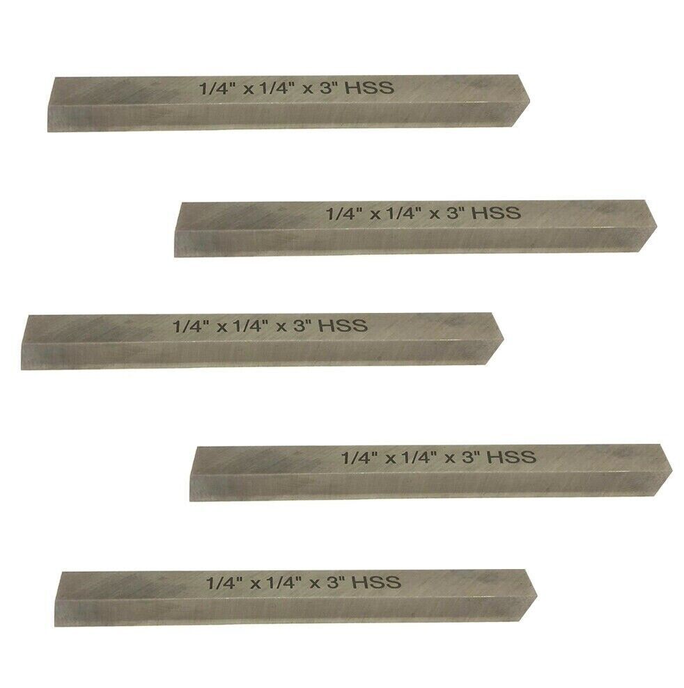 5pcs 1/4″ x 1/4″ x 3″ M2 HSS Square Tool Bit Lathe Fly Cutter Mill Blank