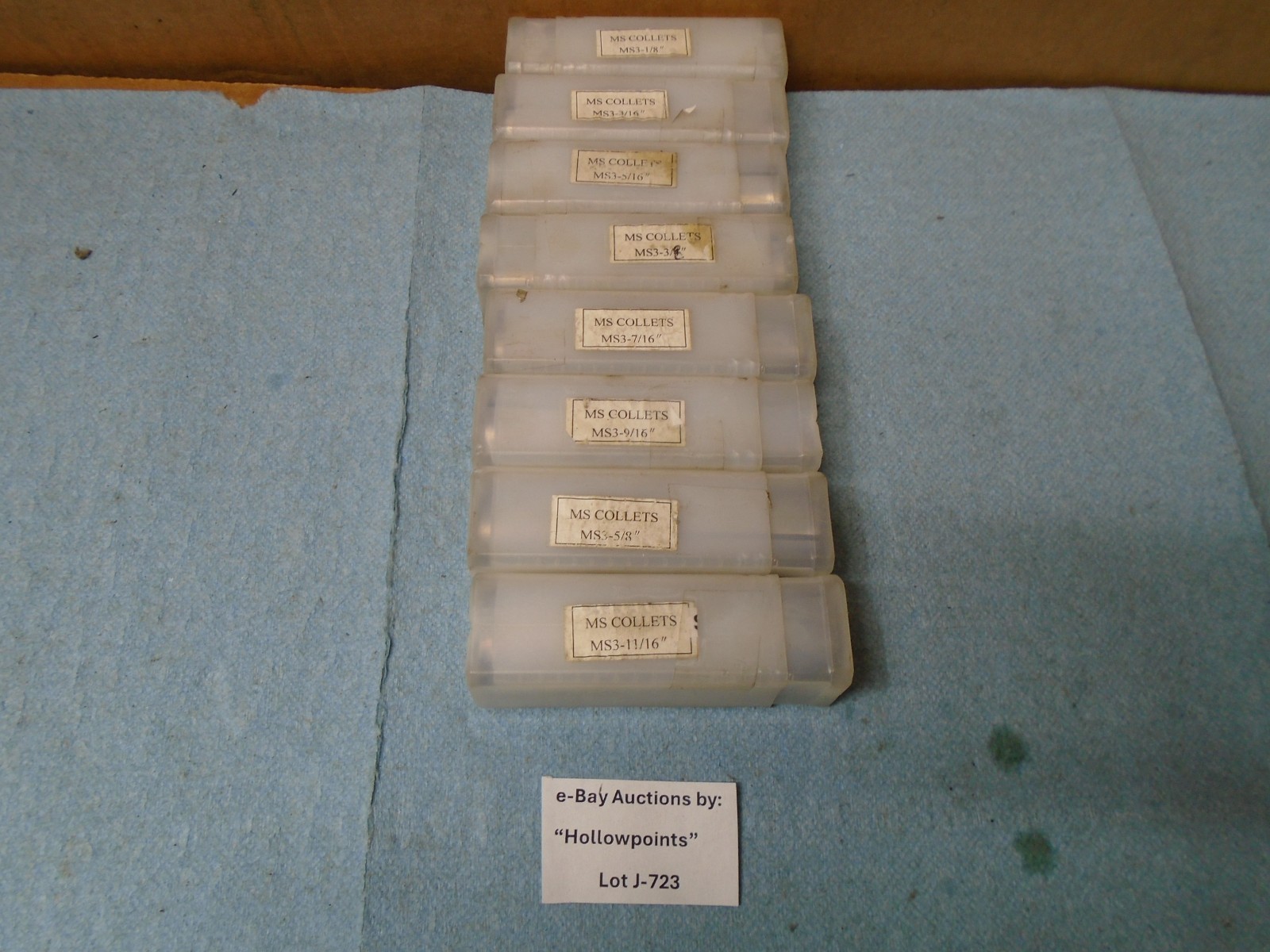 8 Asst. Unbranded MS3 Lathe Collets w/ 3/8″-16 Drawbar Thread + FREE GIFT J723