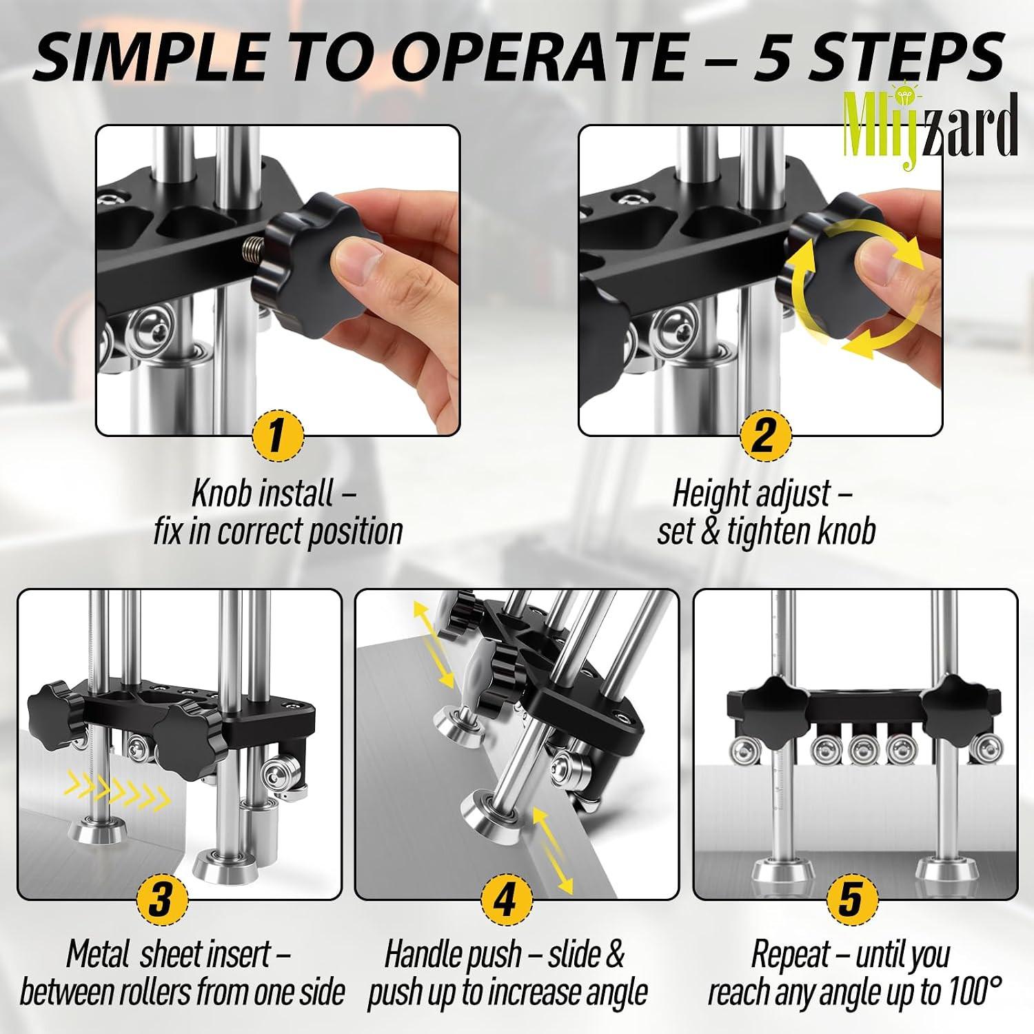 2 Station Sheet Metal Bender Tool, Adjustable 0.27″-7″ Width, 0.1-1.0Mm Thicknes