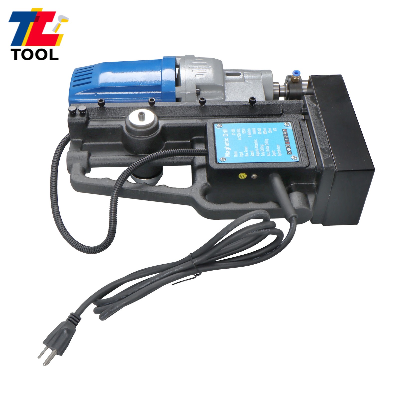 MD50 Magnetic Drill with 11 Drill Bit Stepless Speed Bi-Directional 1950W 13900N