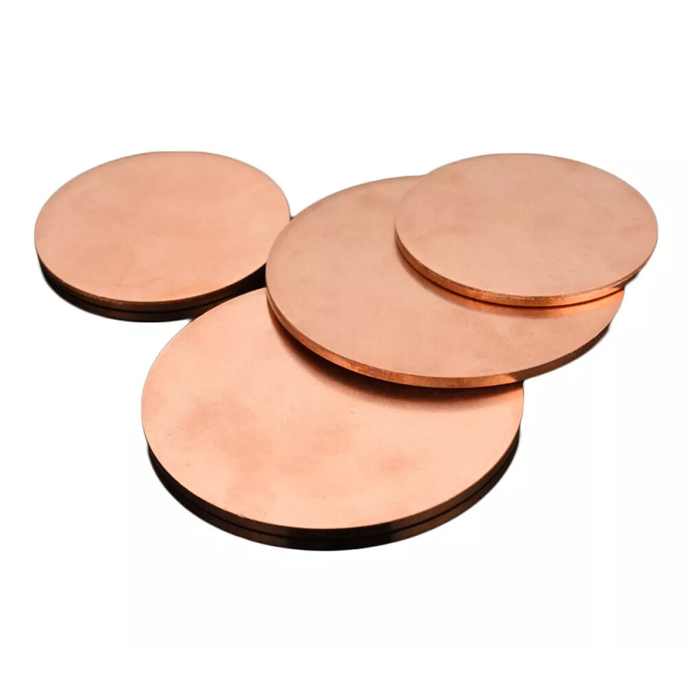 Pure Copper Discs Blanks Round Plate Metal Sheet Thick 0.5~5mm, Dia Ø10mm~200mm