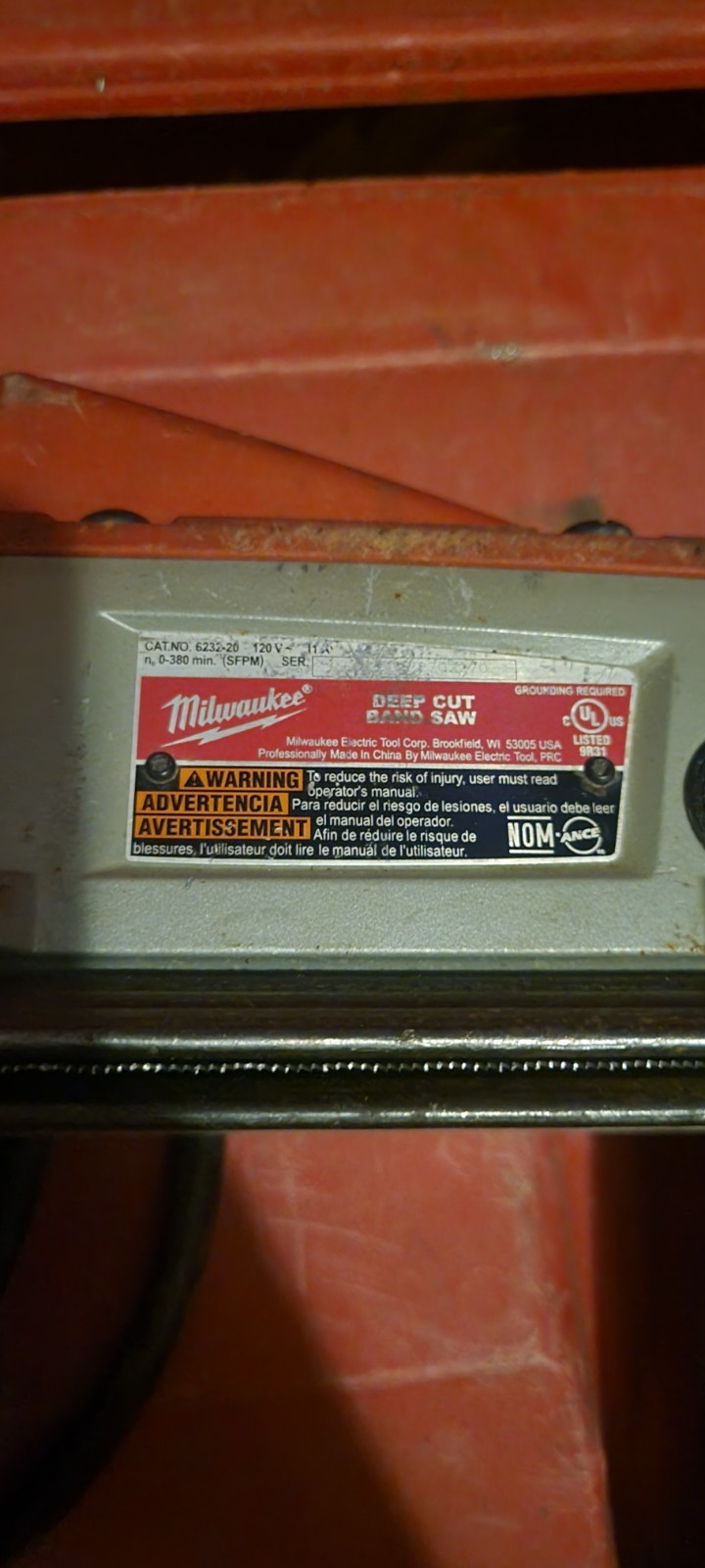 Milwaukee 6232-20 Deep Cut Portable Band Saw 120V Manual Control w/ Case