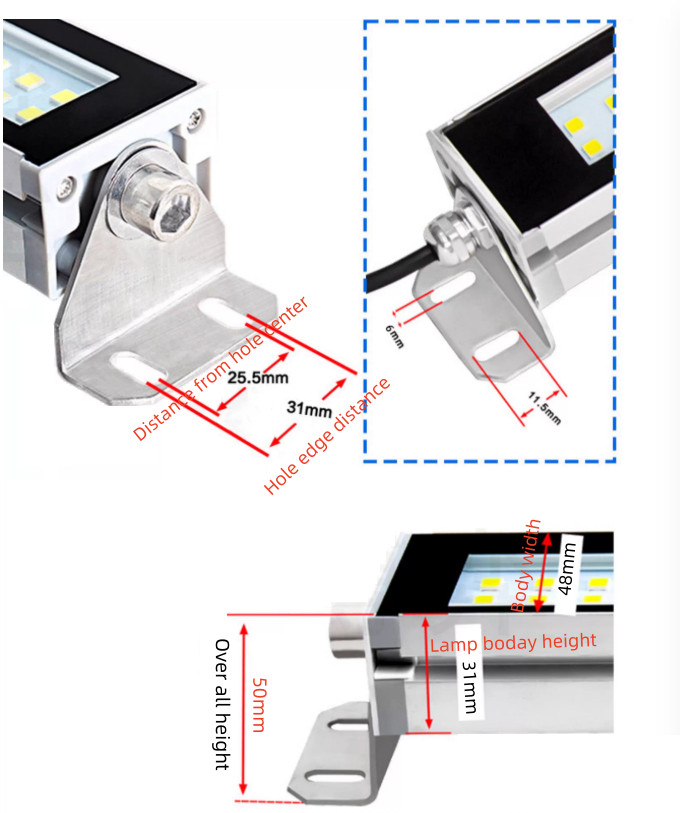 AC 100-230V CNC Led Machine Tool Work Light Waterproof Oil-proof Explosion-proof