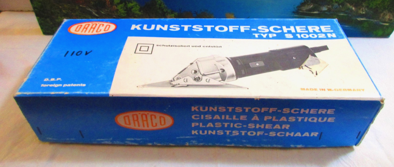 Vintage DRACO German Plastic Shear Type S 1002N Electric Corded in Original Box