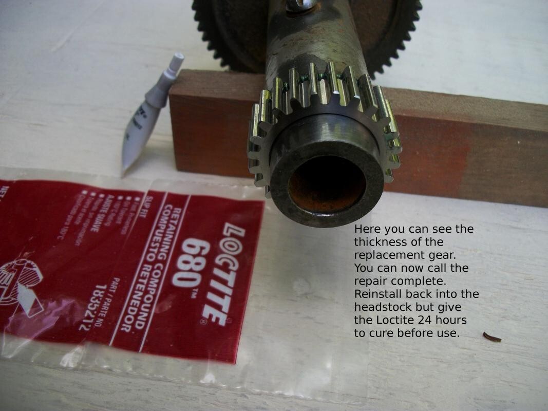 South Bend Lathe 9″ Back gear repair kit