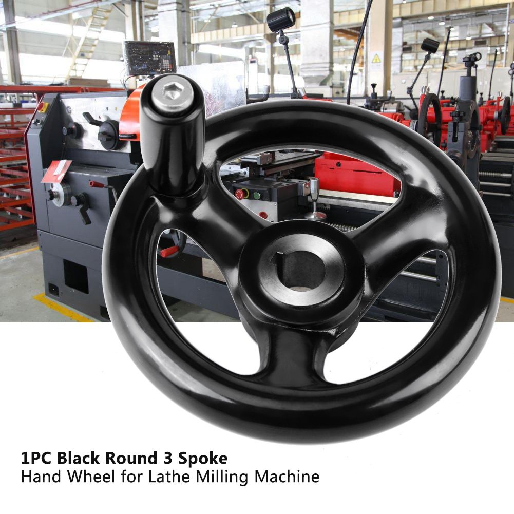 4-Inch Diameter Round Folding Handwheel with Handle for Lathe Milling Machine
