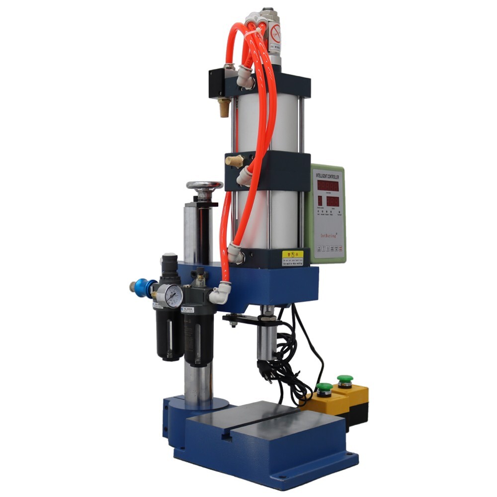 Pneumatic Punch Press Machine 1Ton 2200Lbs Sheet Metal Hole Press Machine 110V