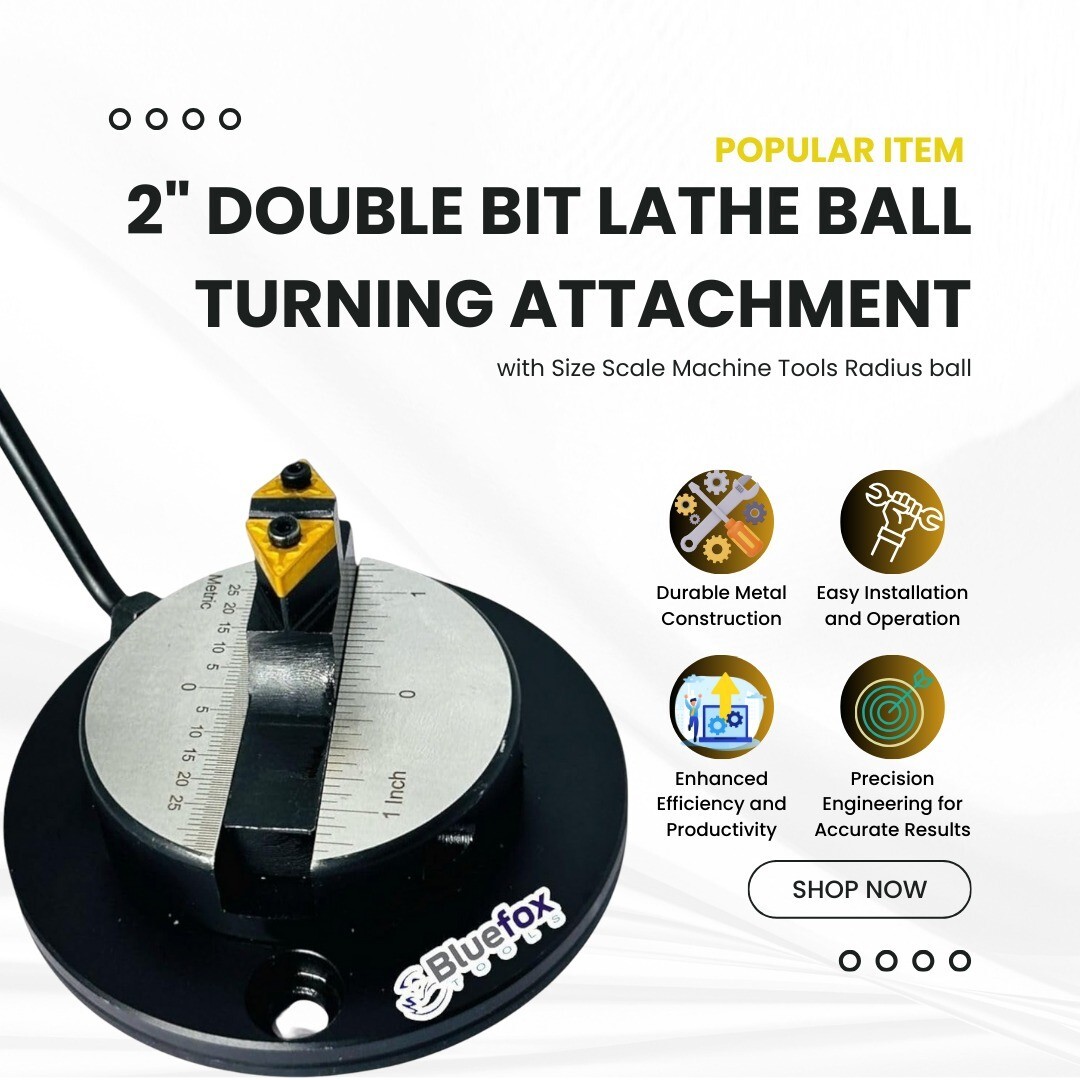2″ Double Bit Ball Turning Attachment For Lathe Round Convex Radius ball