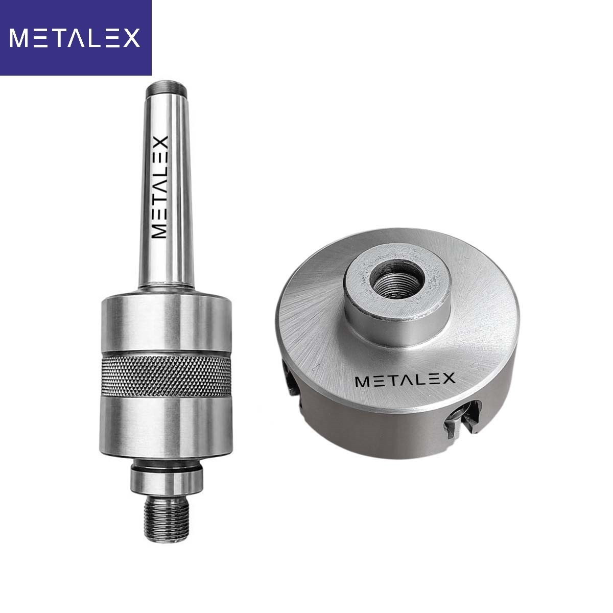 2-3/4″ 4 Jaw 2.75″ Independent Lathe Chuck MT4 Live Revolving Center Adapter Set