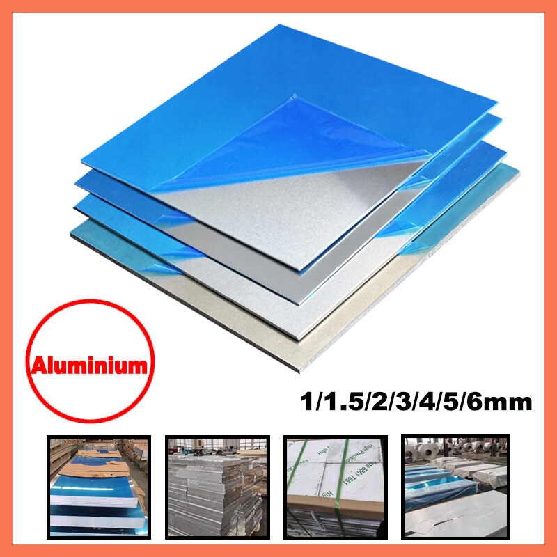 Aluminium Sheet Metal Plate Flat 1/1.5/2/3/4/5/6mm Thick Multiple Size Available
