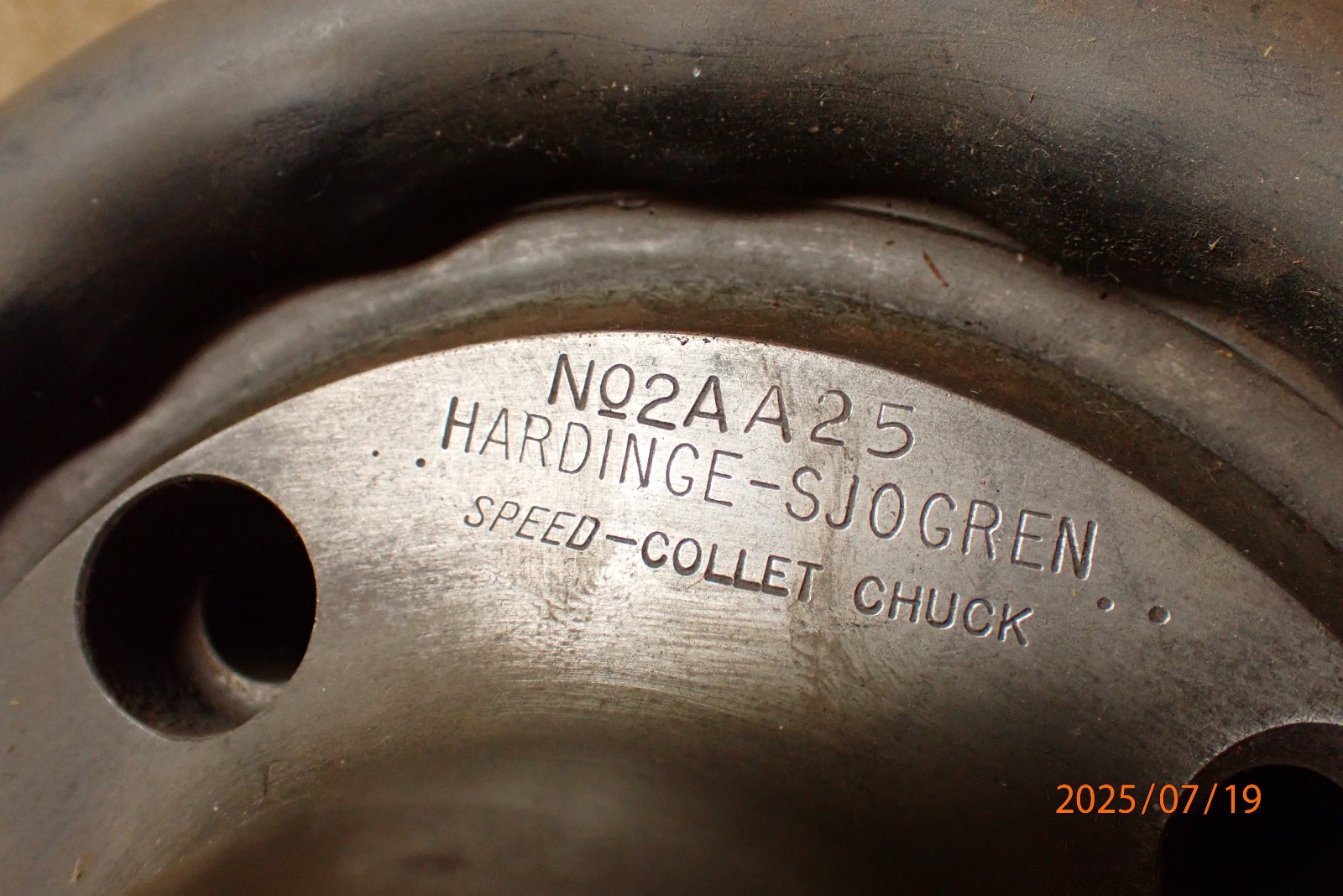 OLDER HARDINGE SJOGREN 2AA25 COLLET SPEED CHUCK FOR METAL LATHE