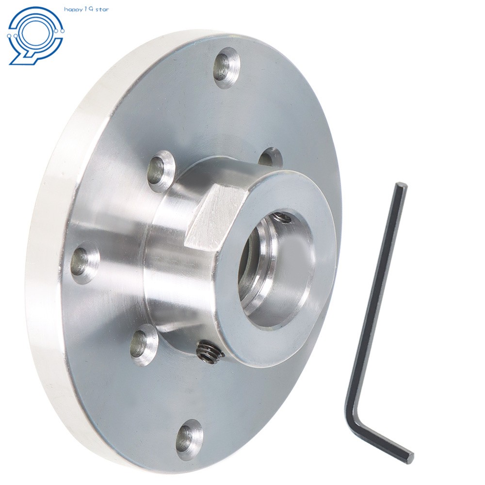 1Inch x 8tpi Threaded With Set Screws & 4 Inch Steel Wood Lathe Face Plate