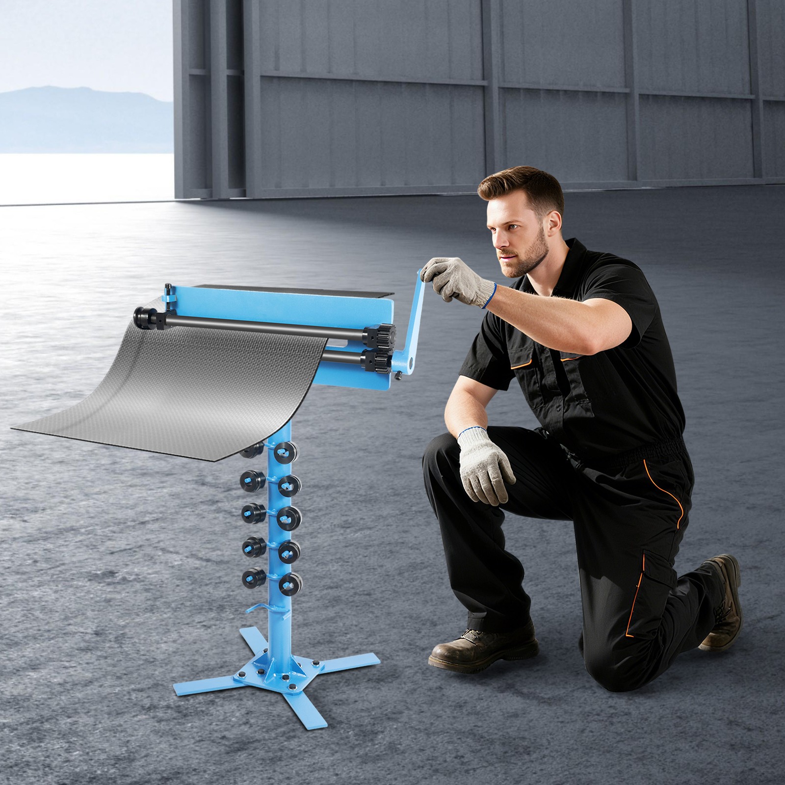 Manual Bender Bead Roller Sheet Metal Bending Machine 6 Pairs Profile Roller