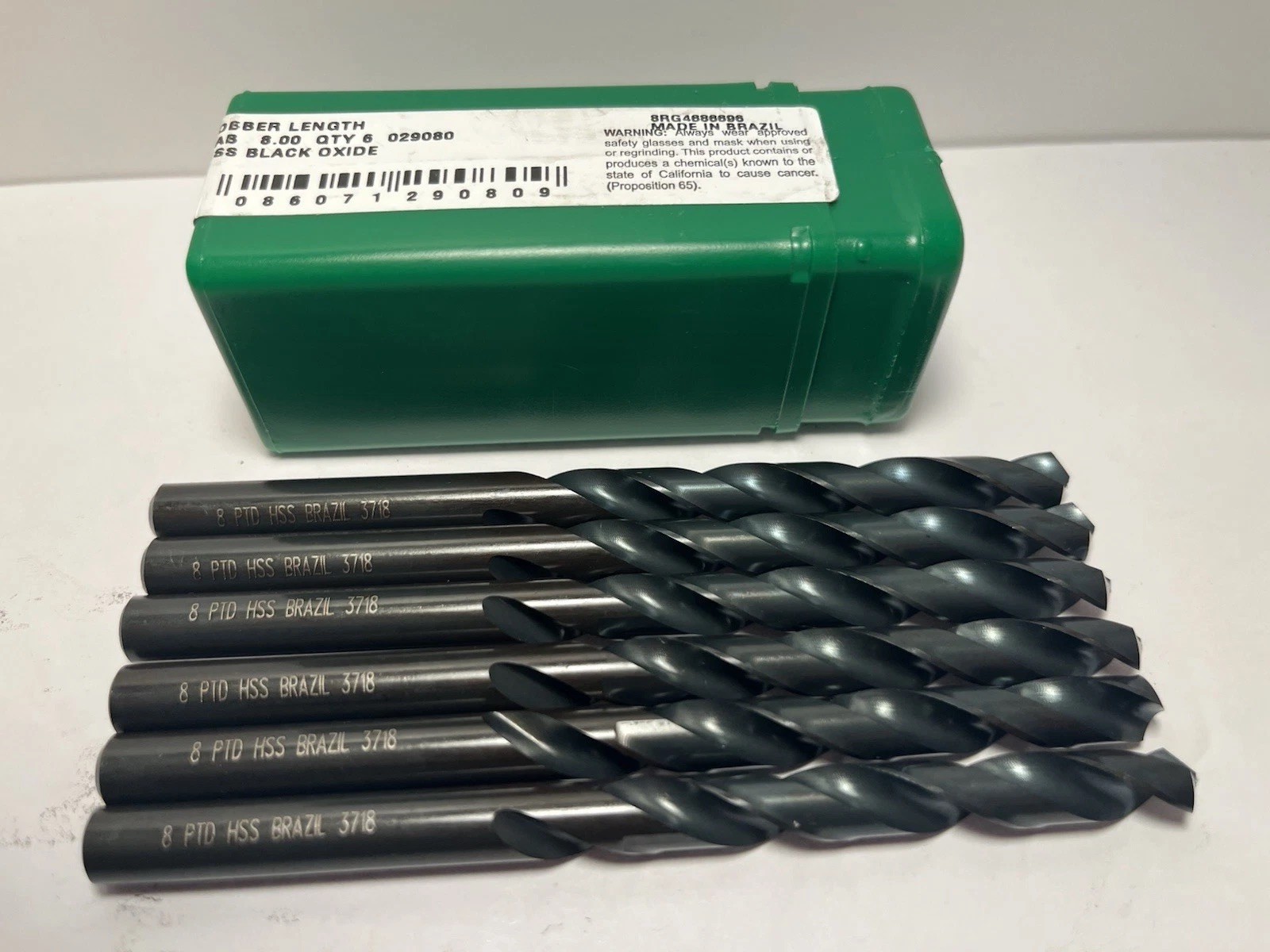 Precision 029080 Jobber Length 2AB 8.00 HSS Black Oxide High Speed Steel