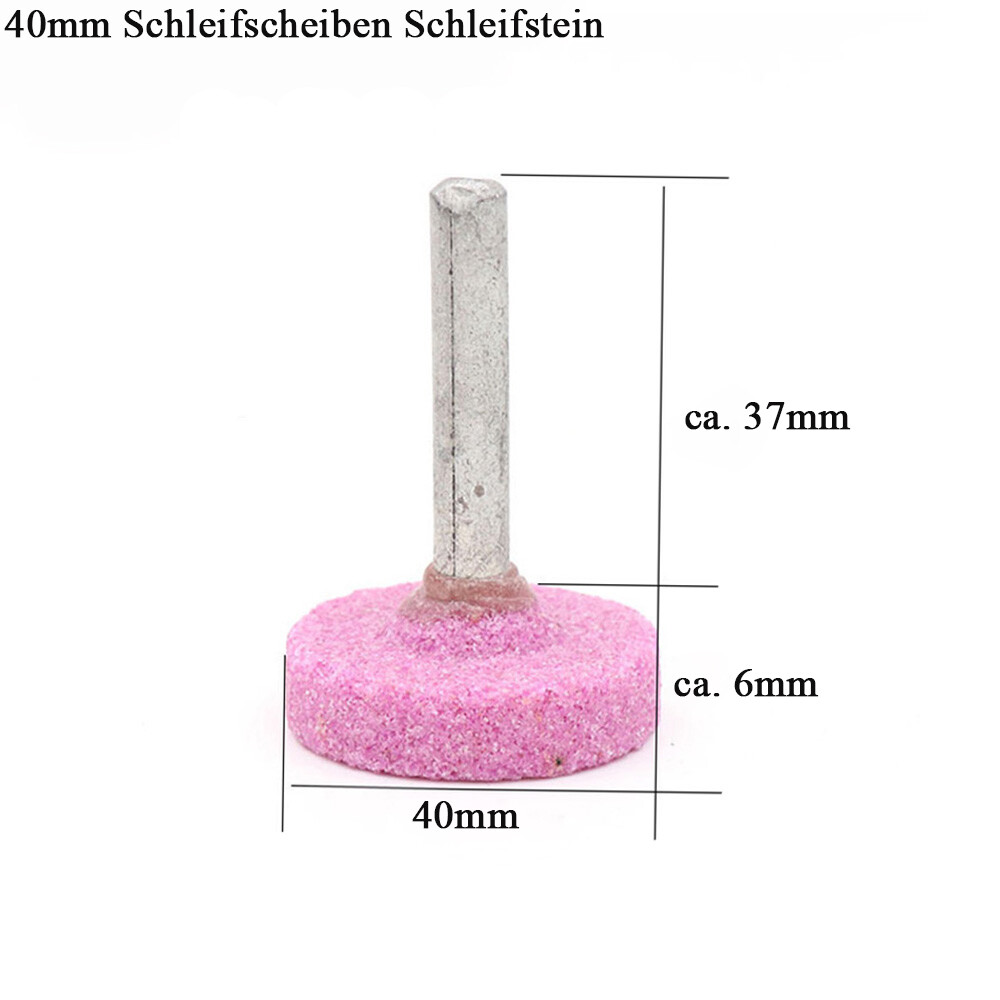 16mm/20/25/30/40mm Pink Grindstone Disc Pins with 6mm Shaft for Drilling Machine