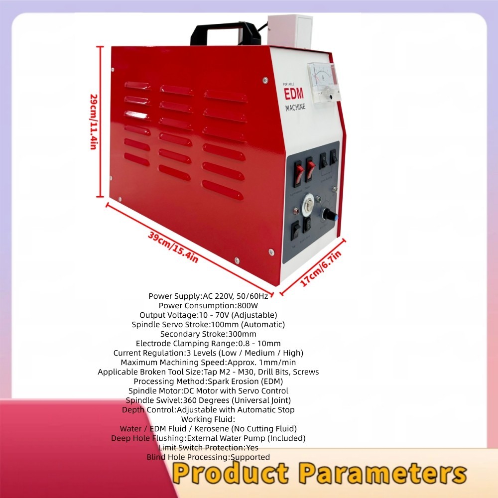 110V Portable Servo EDM Machine Broken Tap Remover Broken Tap&Drill Extractor