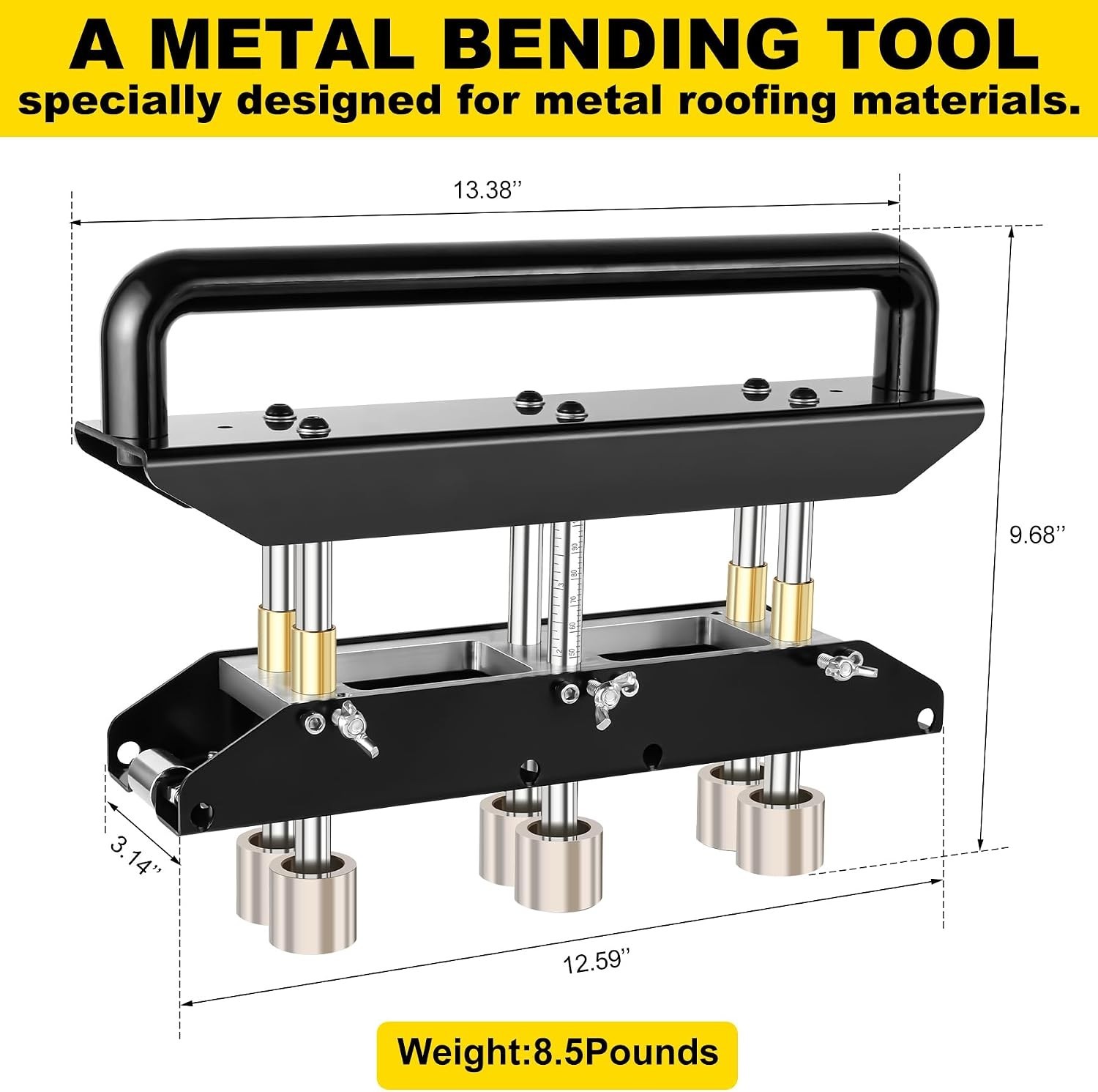 3 Station Edge Roller Bender for 5/8″ to 4″ Elbows | Heavy-Duty Bending Tool