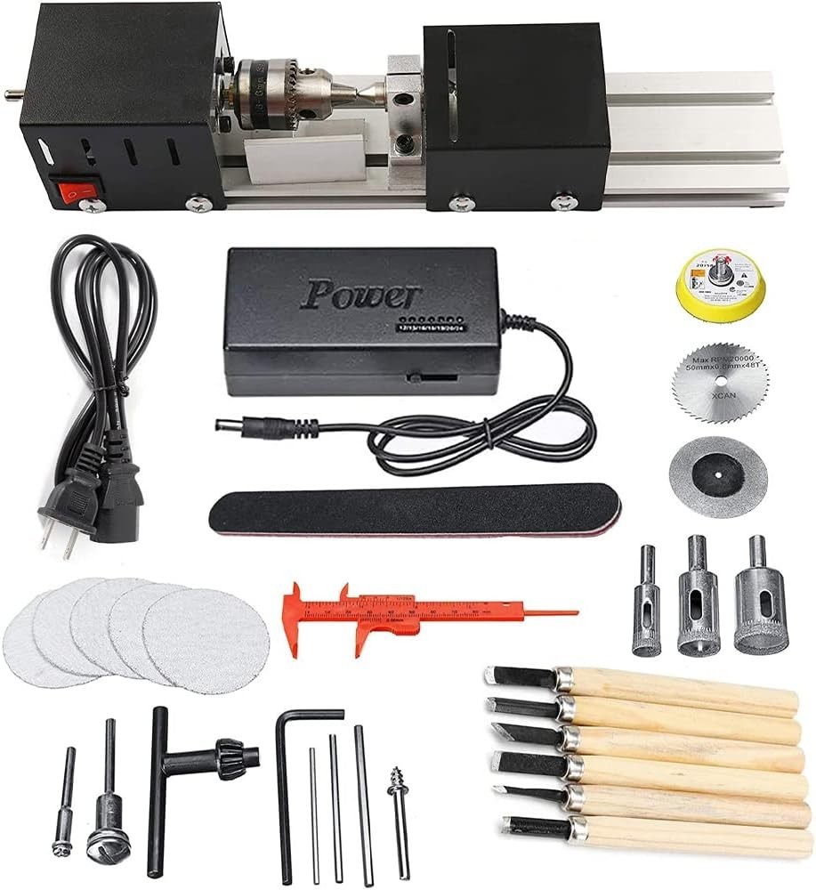Mini Lathe Machine Tool DIY Woodworking Wood lathe Milling machine Grinding P…
