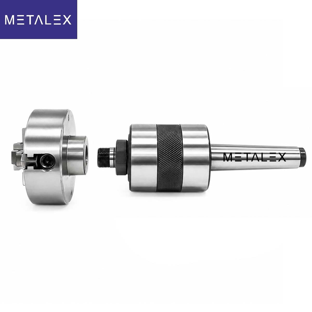 2-3/4″ 4 Jaw 2.75″ Independent Lathe Chuck MT4 Live Revolving Center Adapter Set