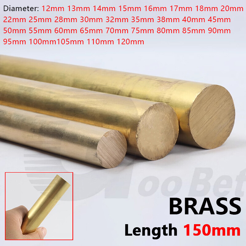 Brass Solid Round Bar Rod Dia 2mm 13mm 14mm 15mm 16mm 17mm – 120mm Length 150mm